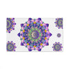 Vibrant Mandala Hand Towel - Stained Glass Inspired Home Decor - Blululi