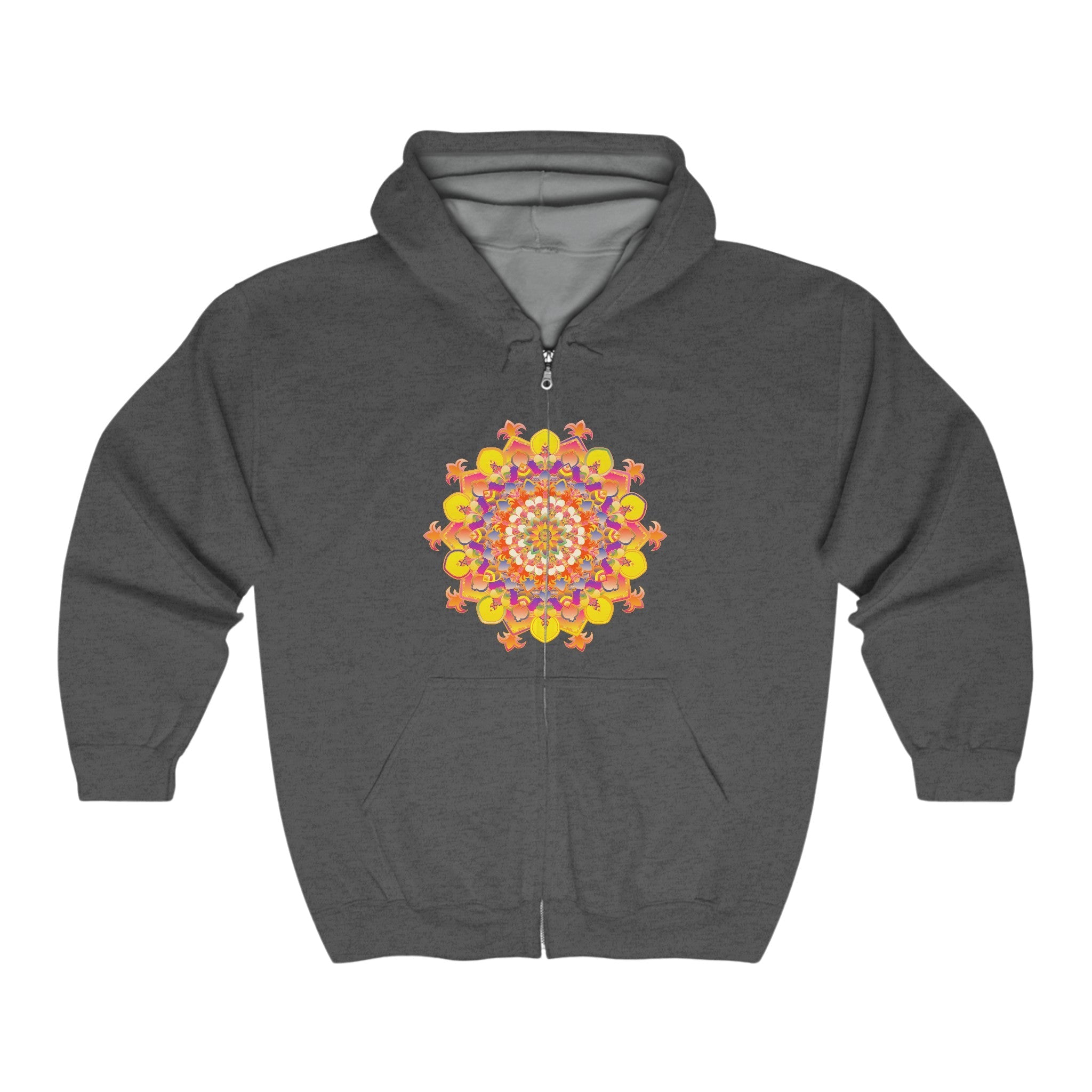 Vibrant Mandala Hoodie - Colorful Artwear Hoodie - Blululi