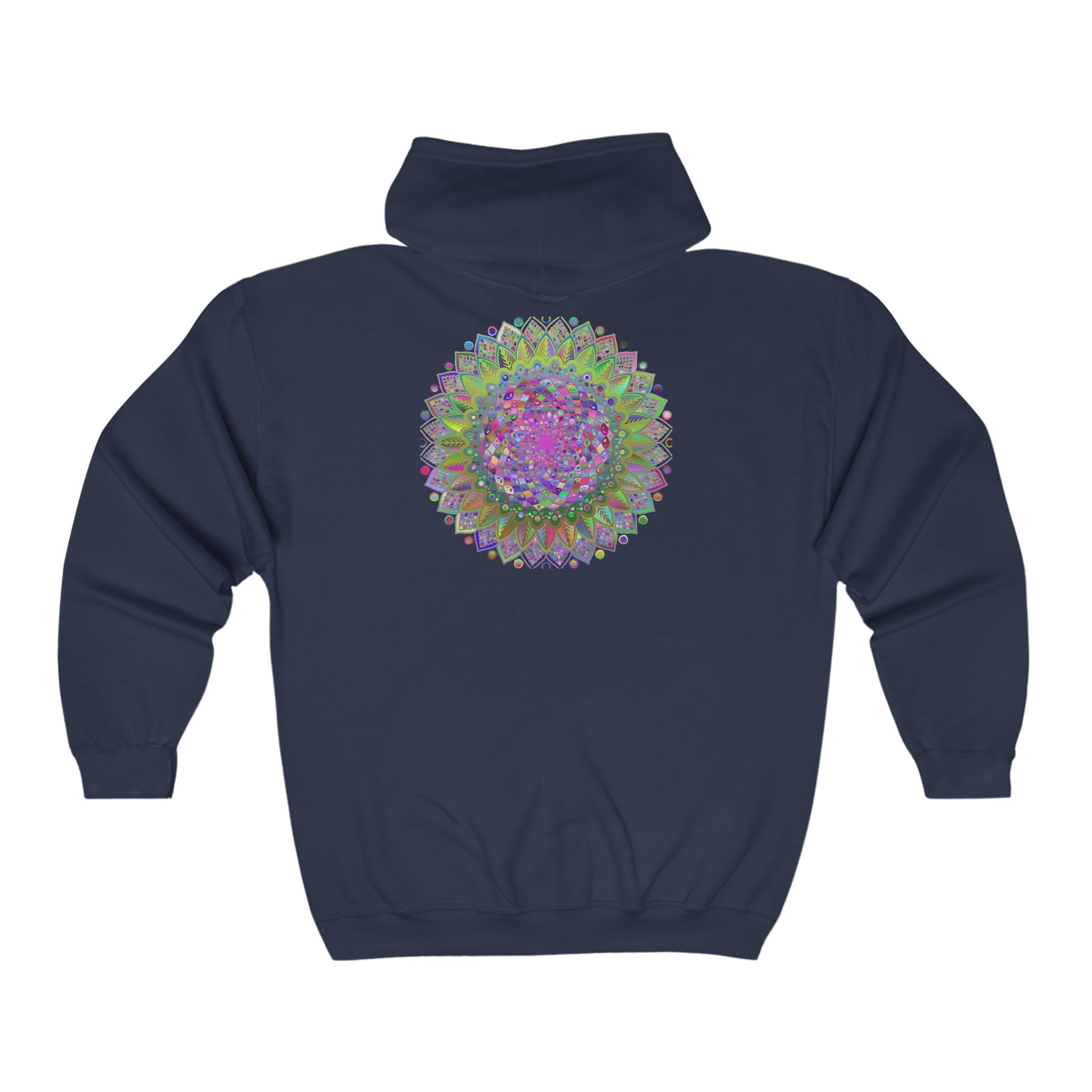 Vibrant Mandala Hoodie - Colorful Geometric Design Hoodie - Blululi