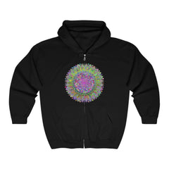 Vibrant Mandala Hoodie - Colorful Geometric Design Hoodie - Blululi