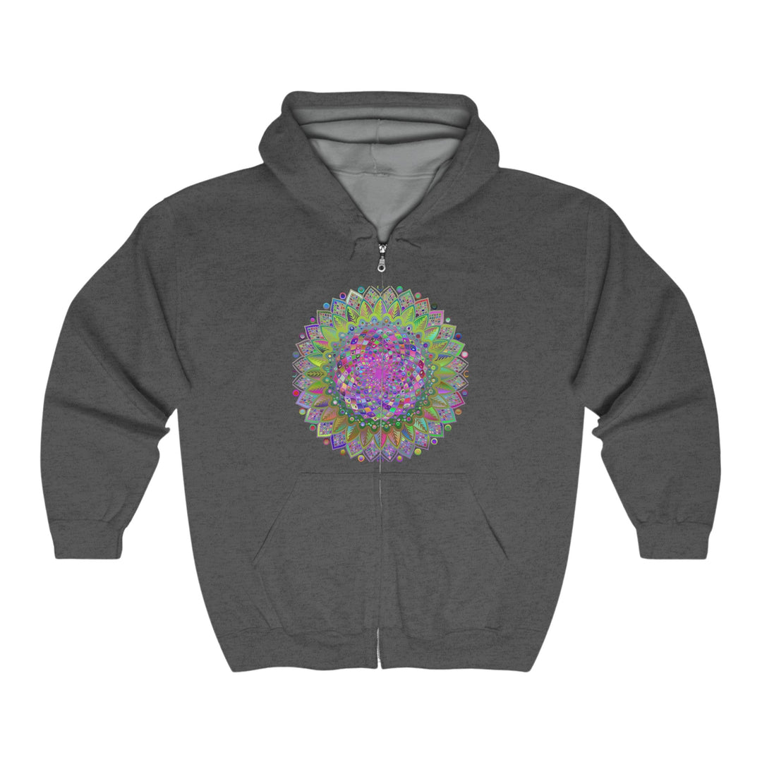 Vibrant Mandala Hoodie - Colorful Geometric Design Hoodie - Blululi