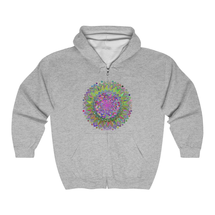 Vibrant Mandala Hoodie - Colorful Geometric Design Hoodie - Blululi