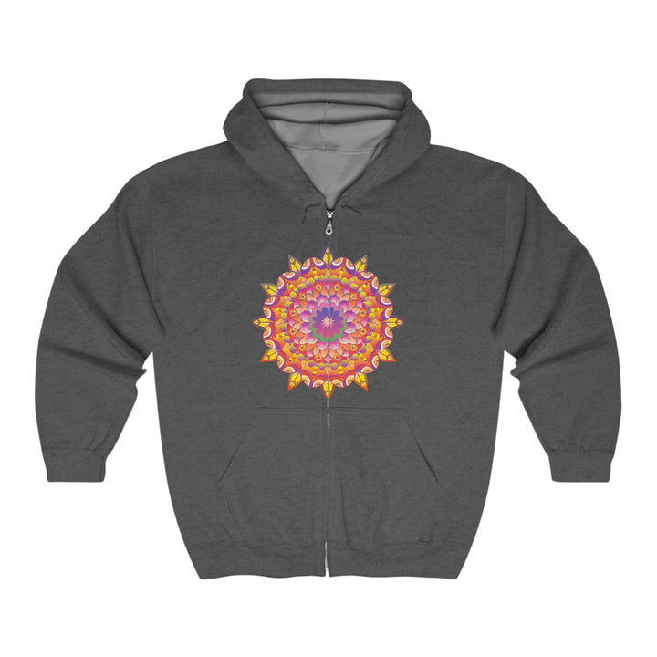 Vibrant Mandala Hoodie - Colorful & Intricate Design Hoodie - Blululi