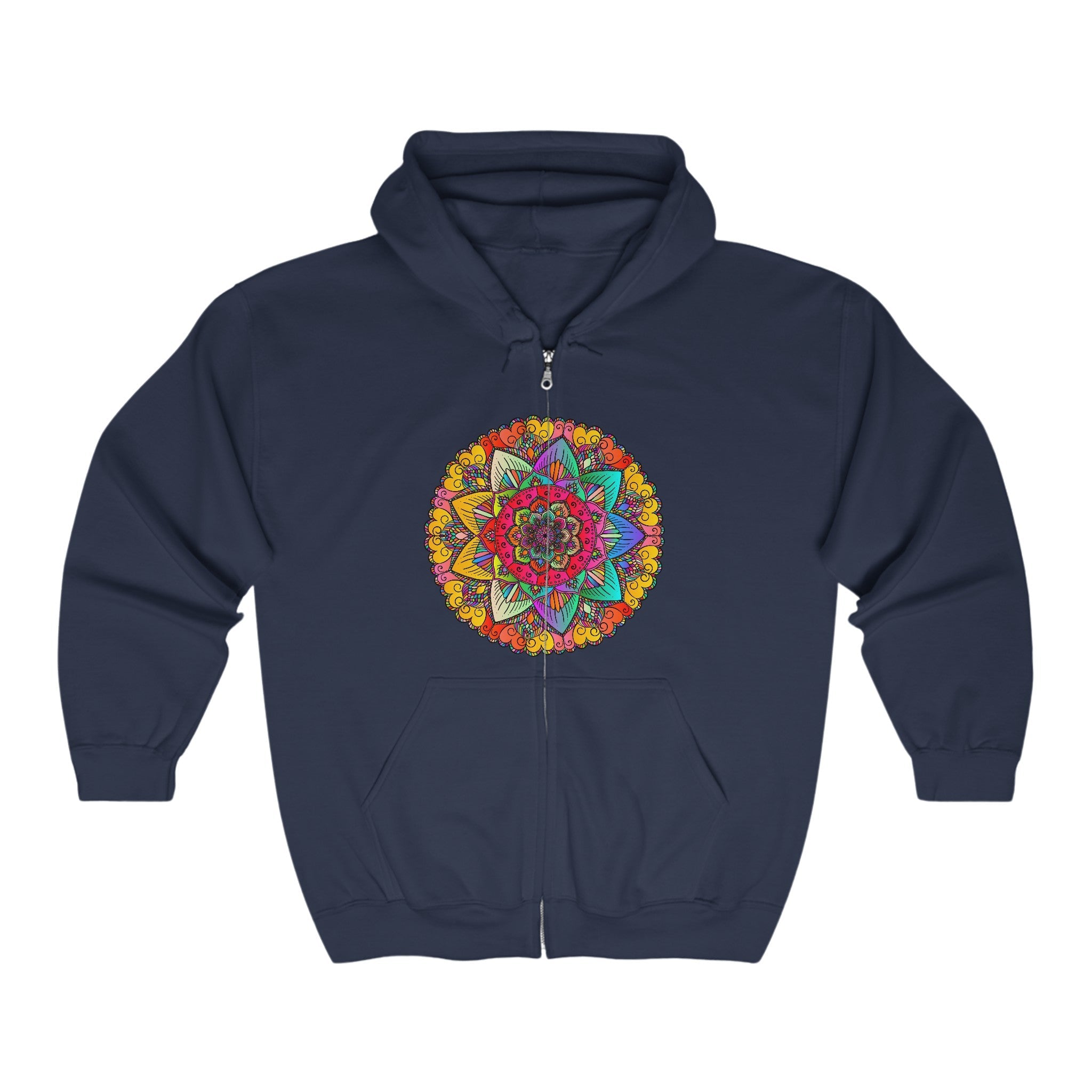 Vibrant Mandala Hoodie - Colorful & Intricate Hoodie - Blululi