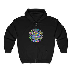 Vibrant Mandala Hoodie - Colorful & Intricate Hoodie - Blululi