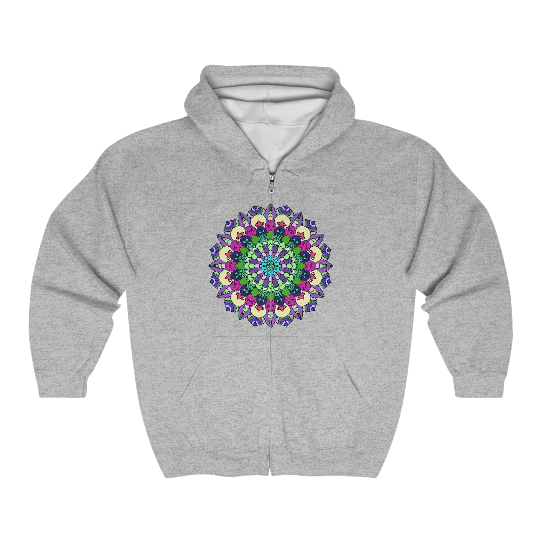 Vibrant Mandala Hoodie - Colorful & Intricate Hoodie - Blululi