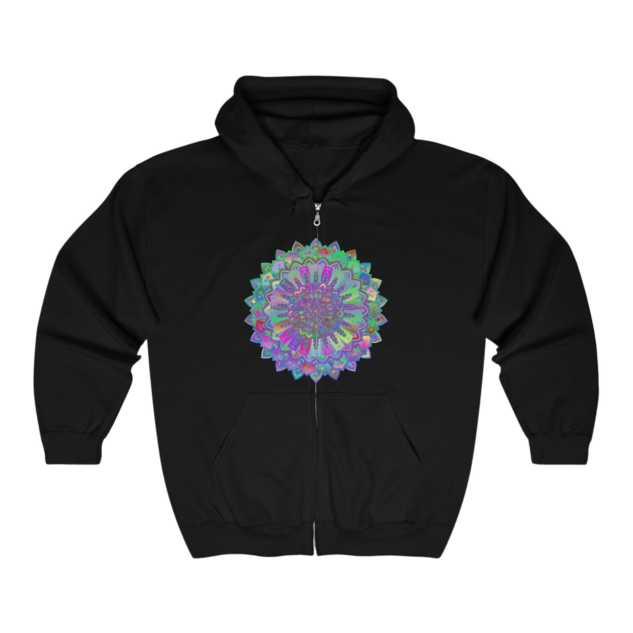 Vibrant Mandala Hoodie - Colorful & Intricate Hoodie - Blululi