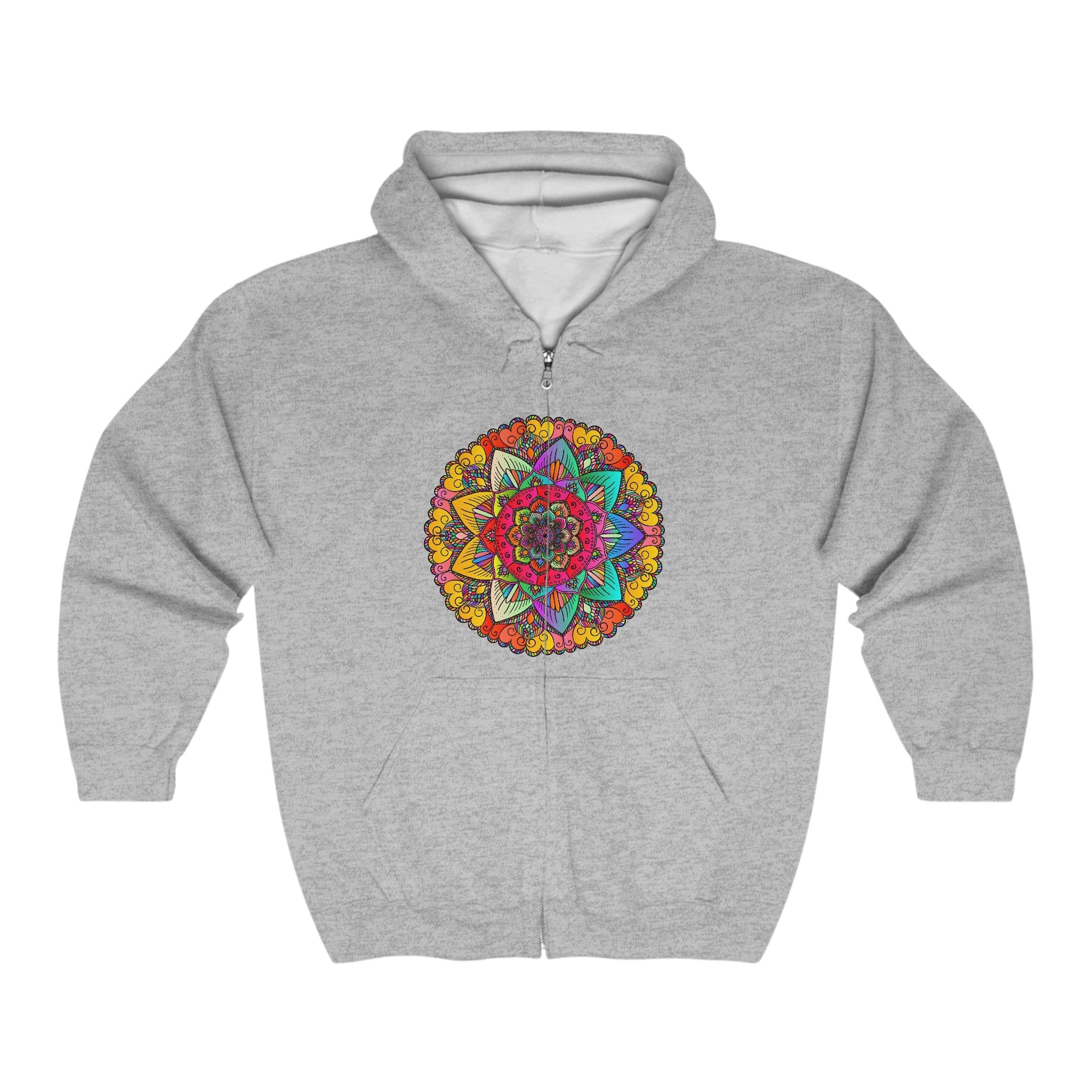 Vibrant Mandala Hoodie - Colorful & Intricate Hoodie - Blululi