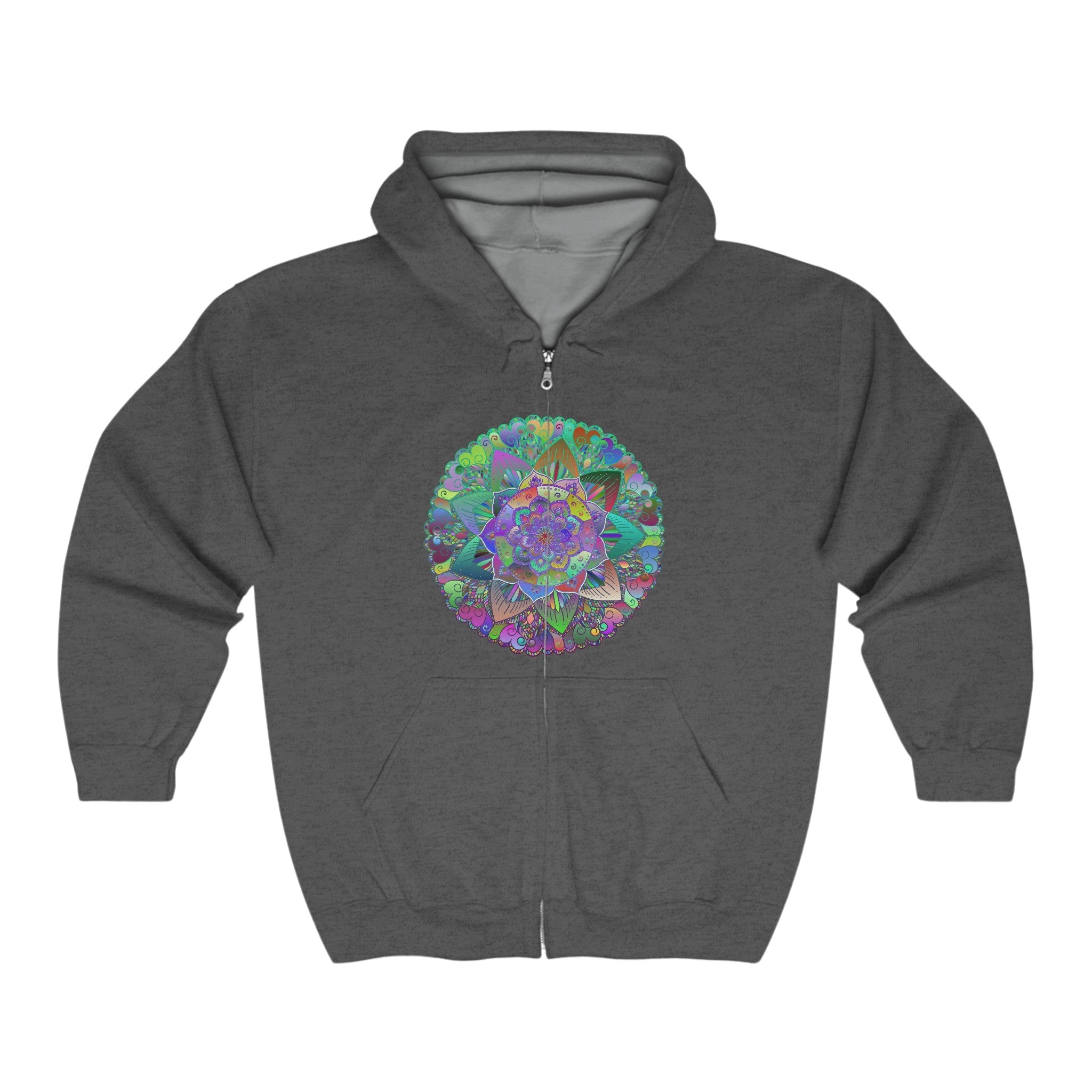 Vibrant Mandala Hoodie - Colorful & Psychedelic Hoodie - Blululi