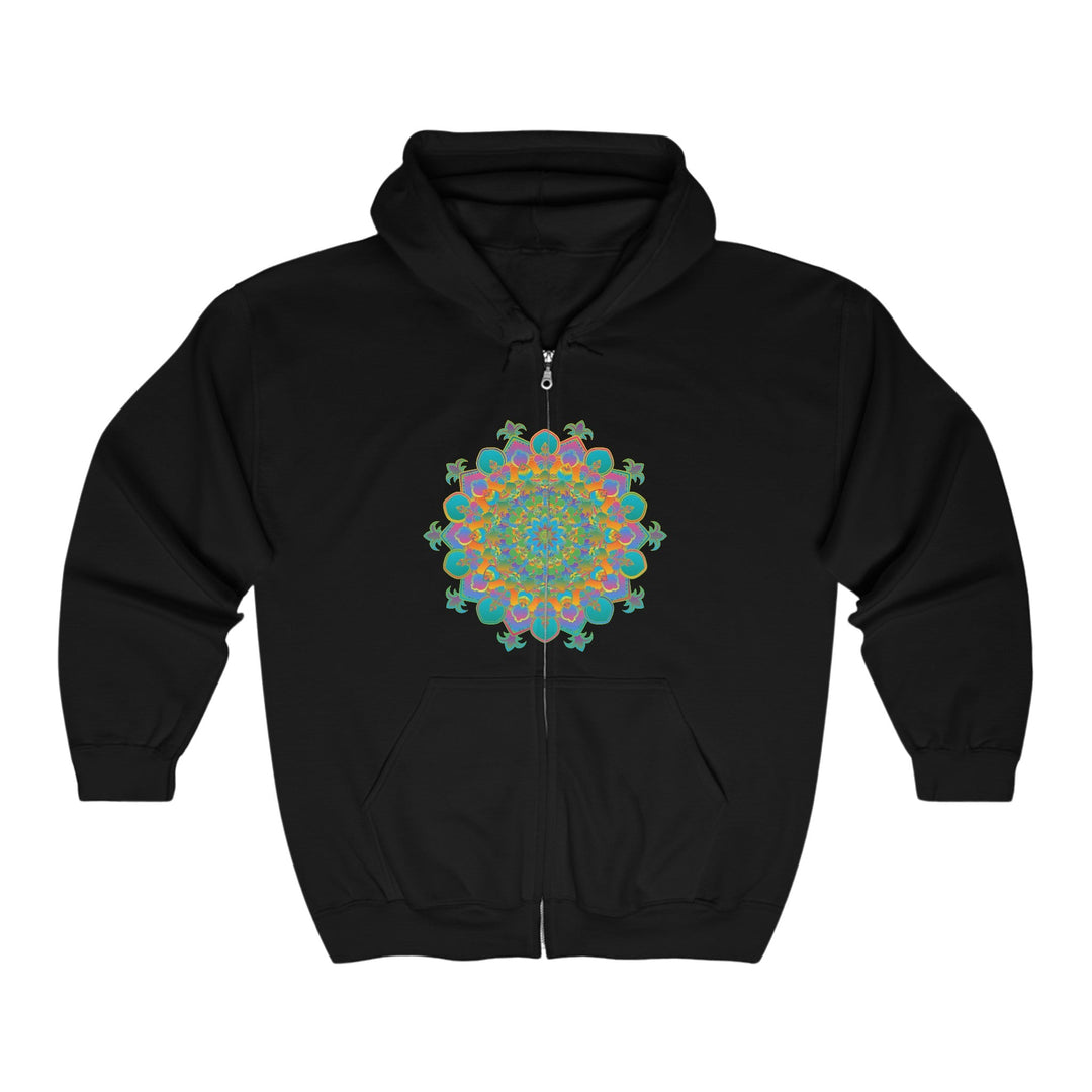 Vibrant Mandala Hoodie - Colorful & Psychedelic Hoodie - Blululi