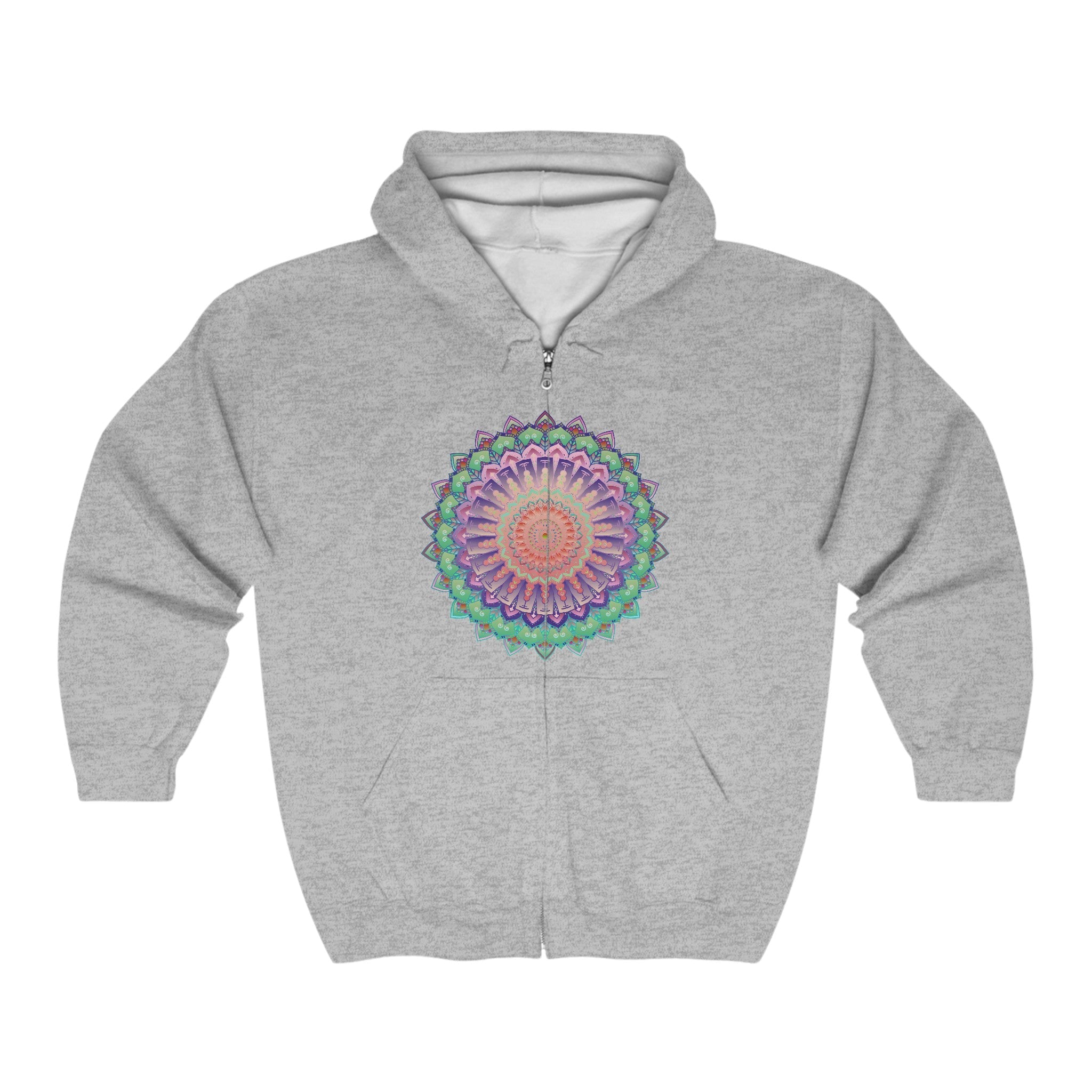 Vibrant Mandala Hoodie - Colorful & Psychedelic Hoodie - Blululi