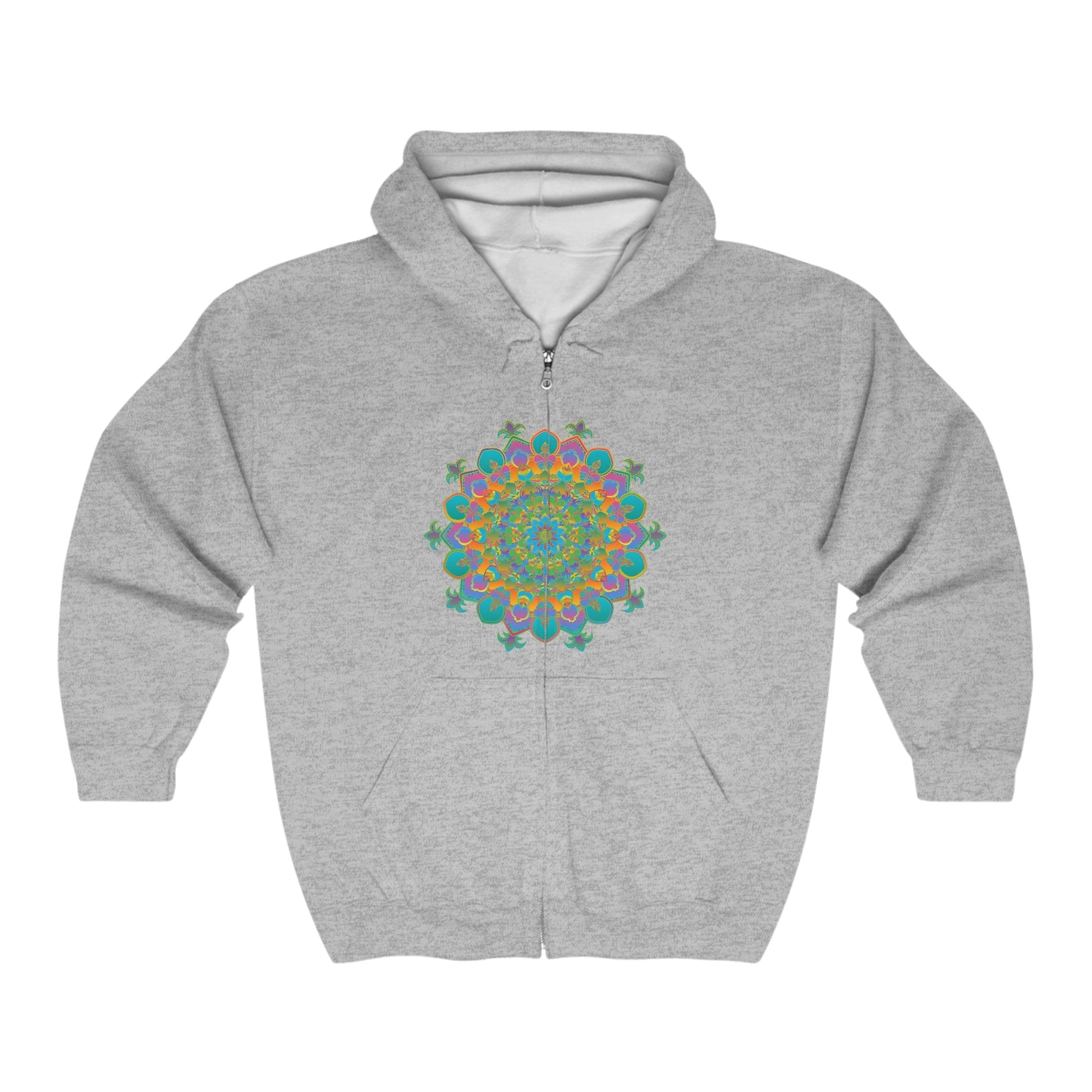 Vibrant Mandala Hoodie - Colorful & Psychedelic Hoodie - Blululi