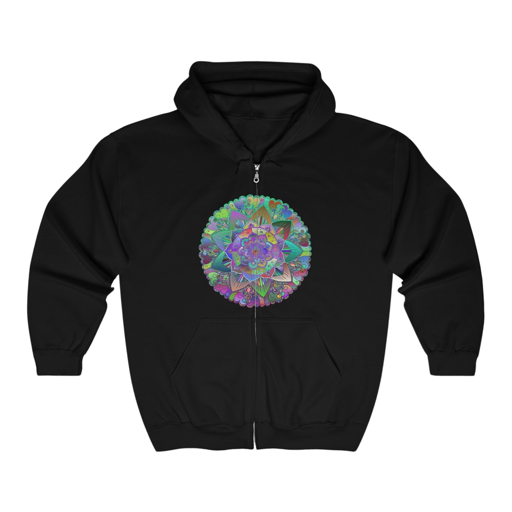 Vibrant Mandala Hoodie - Colorful & Psychedelic Hoodie - Blululi