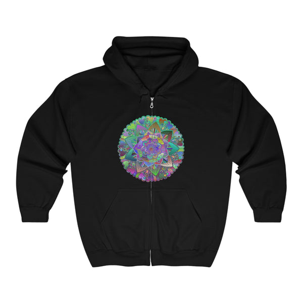 Vibrant Mandala Hoodie - Colorful & Psychedelic Hoodie - Blululi