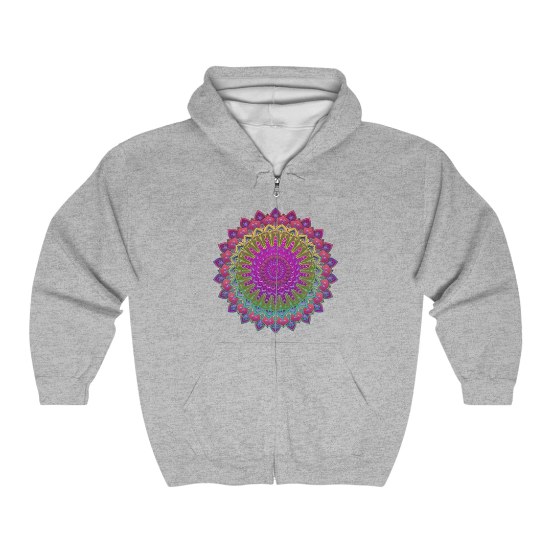 Vibrant Mandala Hoodie - Colorful Spiritual Art Hoodie - Blululi