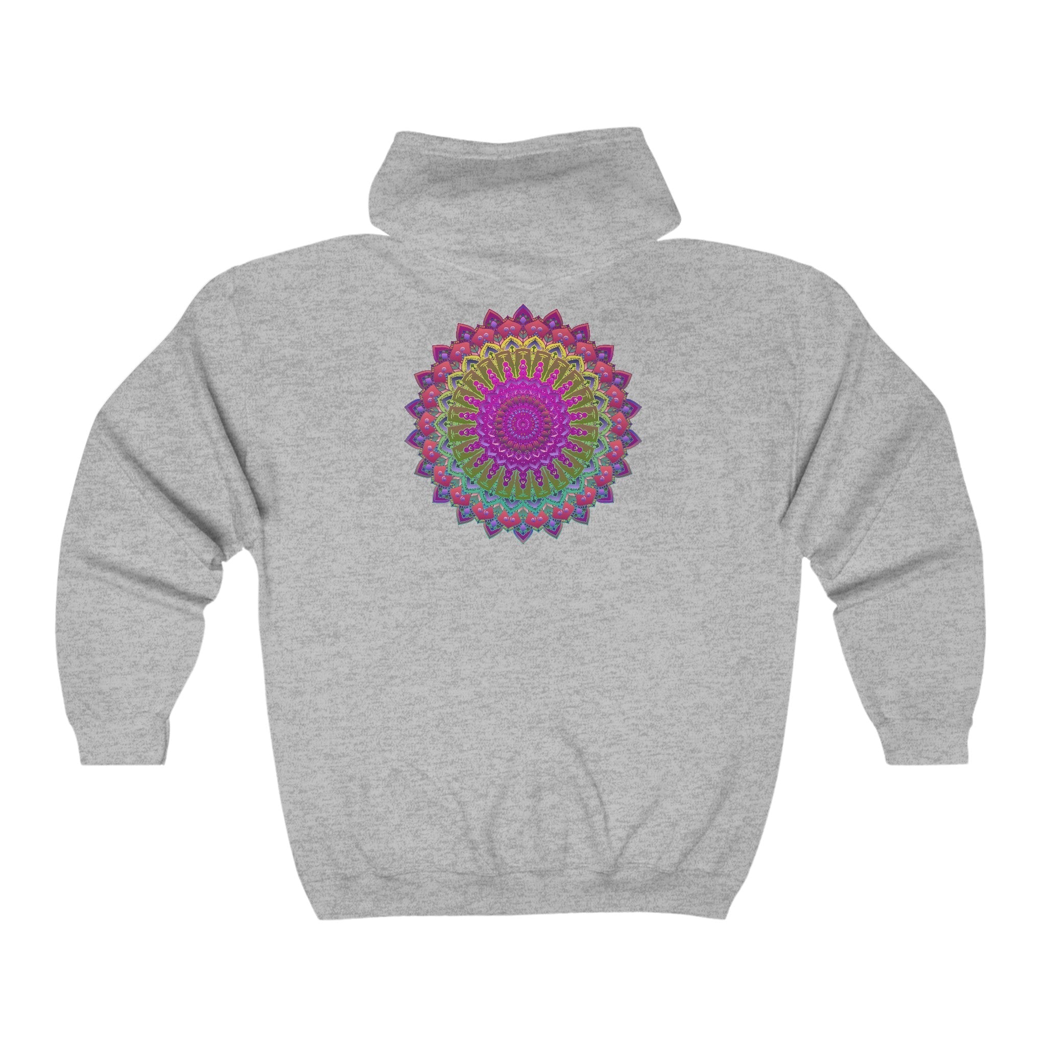 Vibrant Mandala Hoodie - Colorful Spiritual Art Hoodie - Blululi