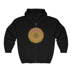 Vibrant Mandala Hoodie - Colorful Spiritual Art Hoodie - Blululi