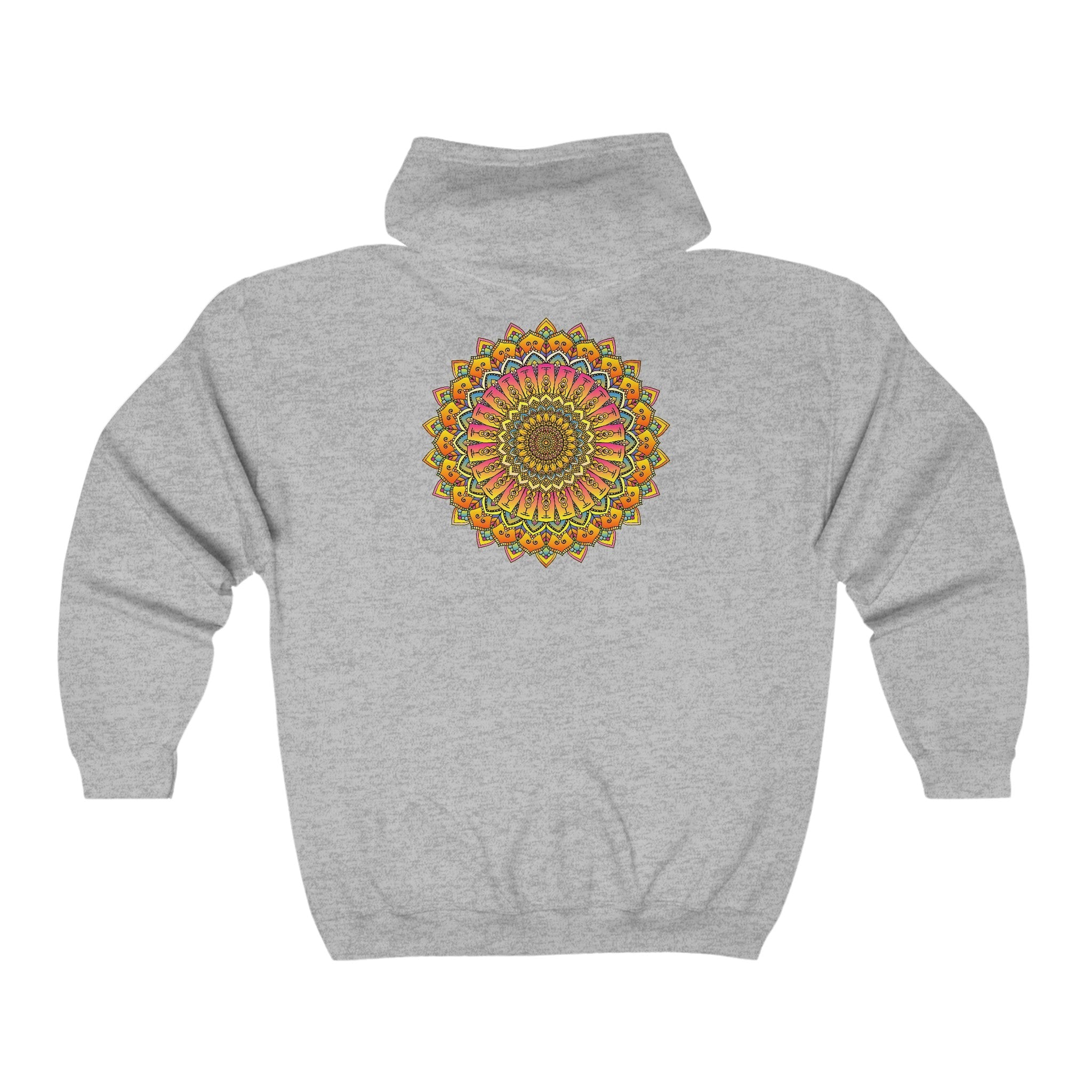 Vibrant Mandala Hoodie - Colorful Spiritual Art Hoodie - Blululi