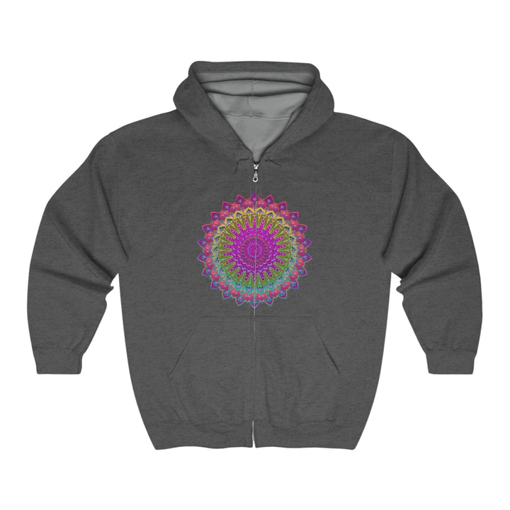 Vibrant Mandala Hoodie - Colorful Spiritual Art Hoodie - Blululi