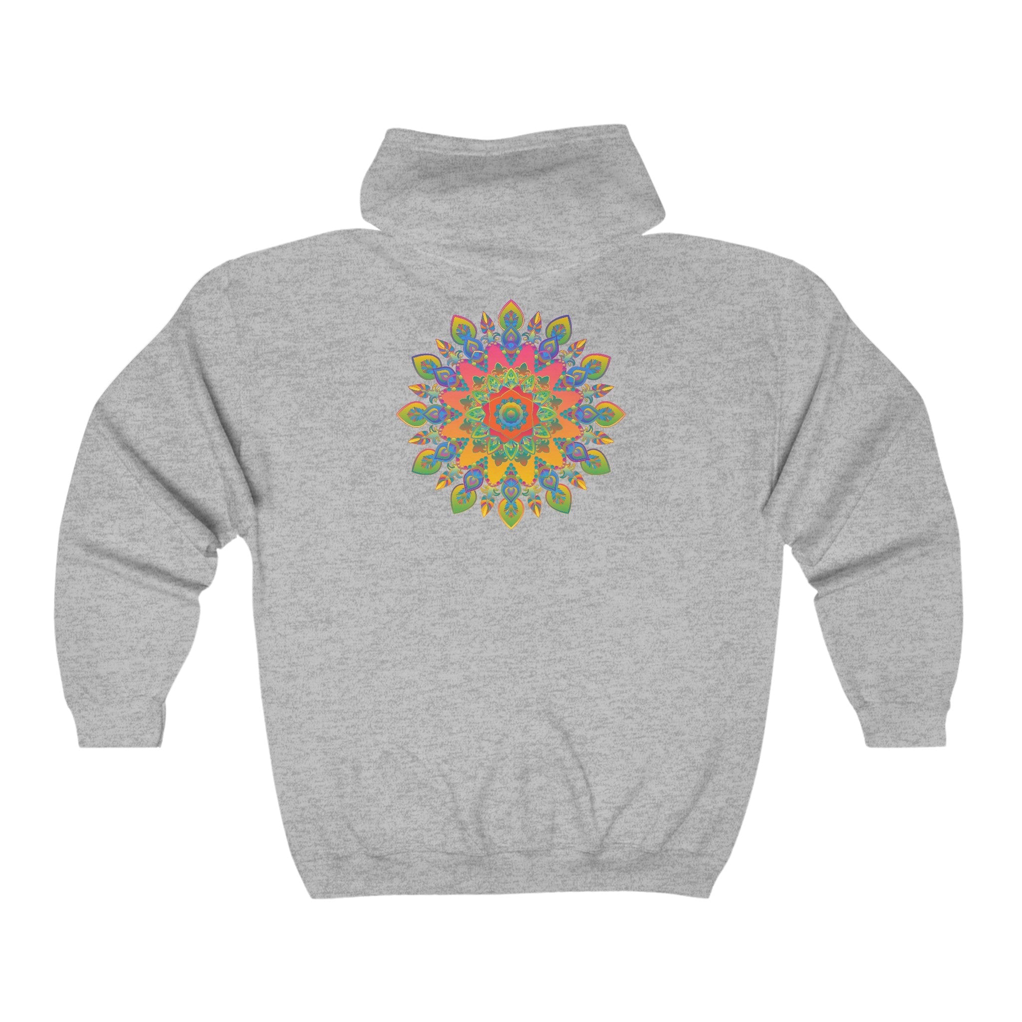 Vibrant Mandala Hoodie - Colorful Spiritual Design Hoodie - Blululi