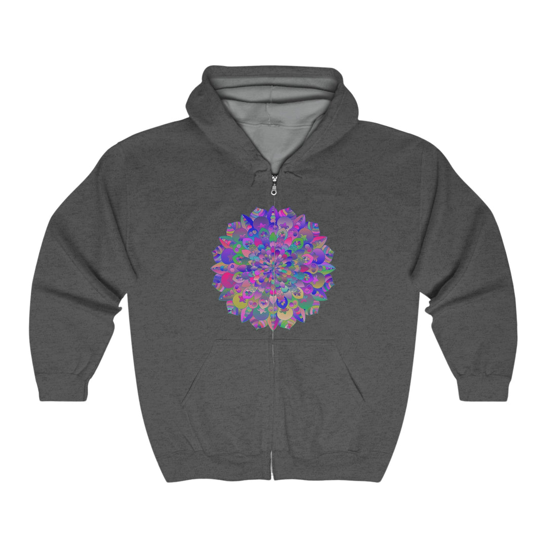 Vibrant Mandala Hoodie - Colorful Spiritual Design Hoodie - Blululi