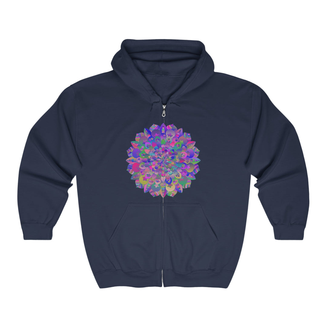 Vibrant Mandala Hoodie - Colorful Spiritual Design Hoodie - Blululi