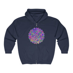 Vibrant Mandala Hoodie - Colorful Spiritual Design Hoodie - Blululi