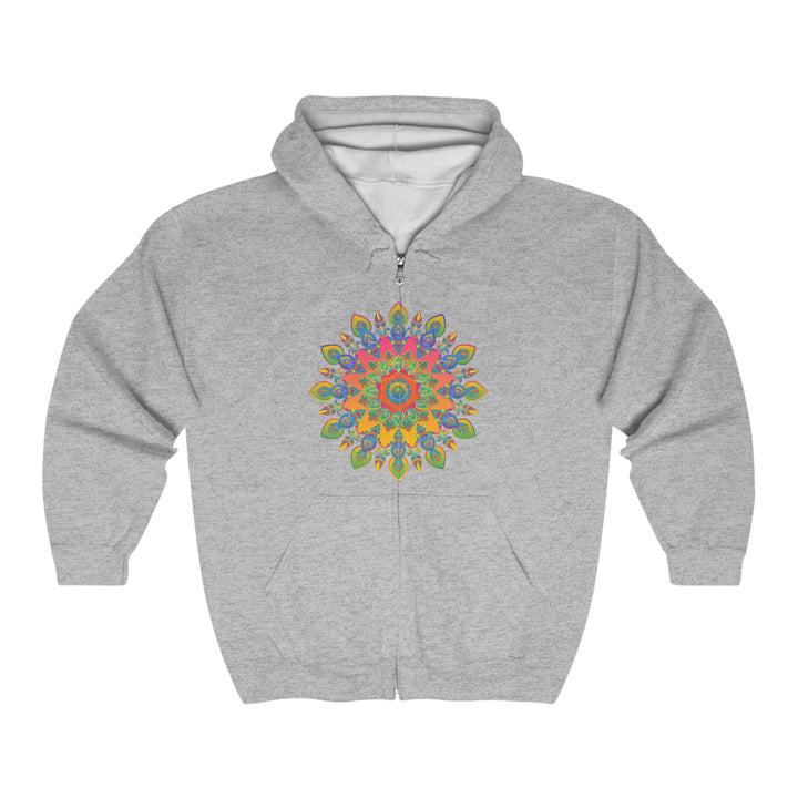 Vibrant Mandala Hoodie - Colorful Spiritual Design Hoodie - Blululi