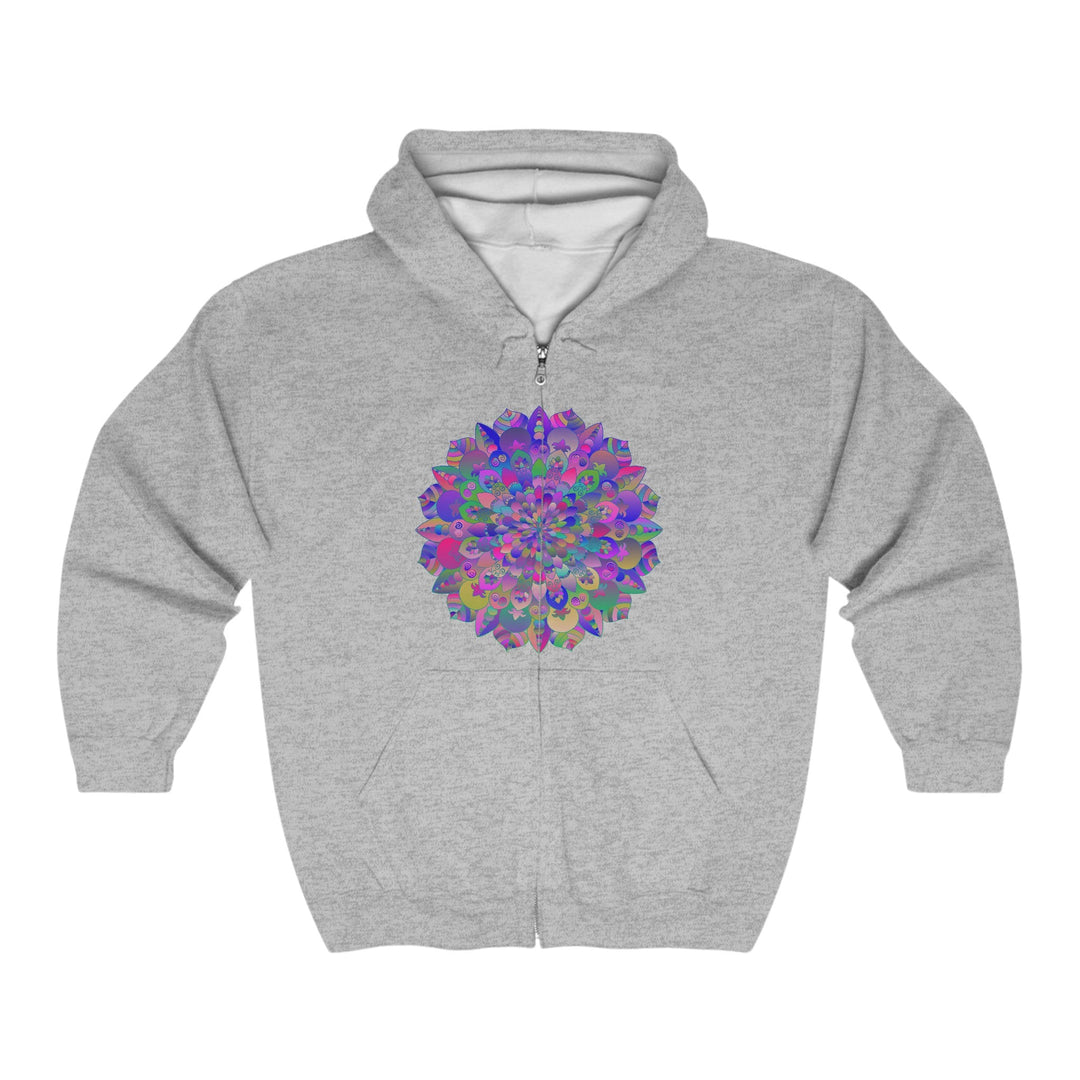 Vibrant Mandala Hoodie - Colorful Spiritual Design Hoodie - Blululi