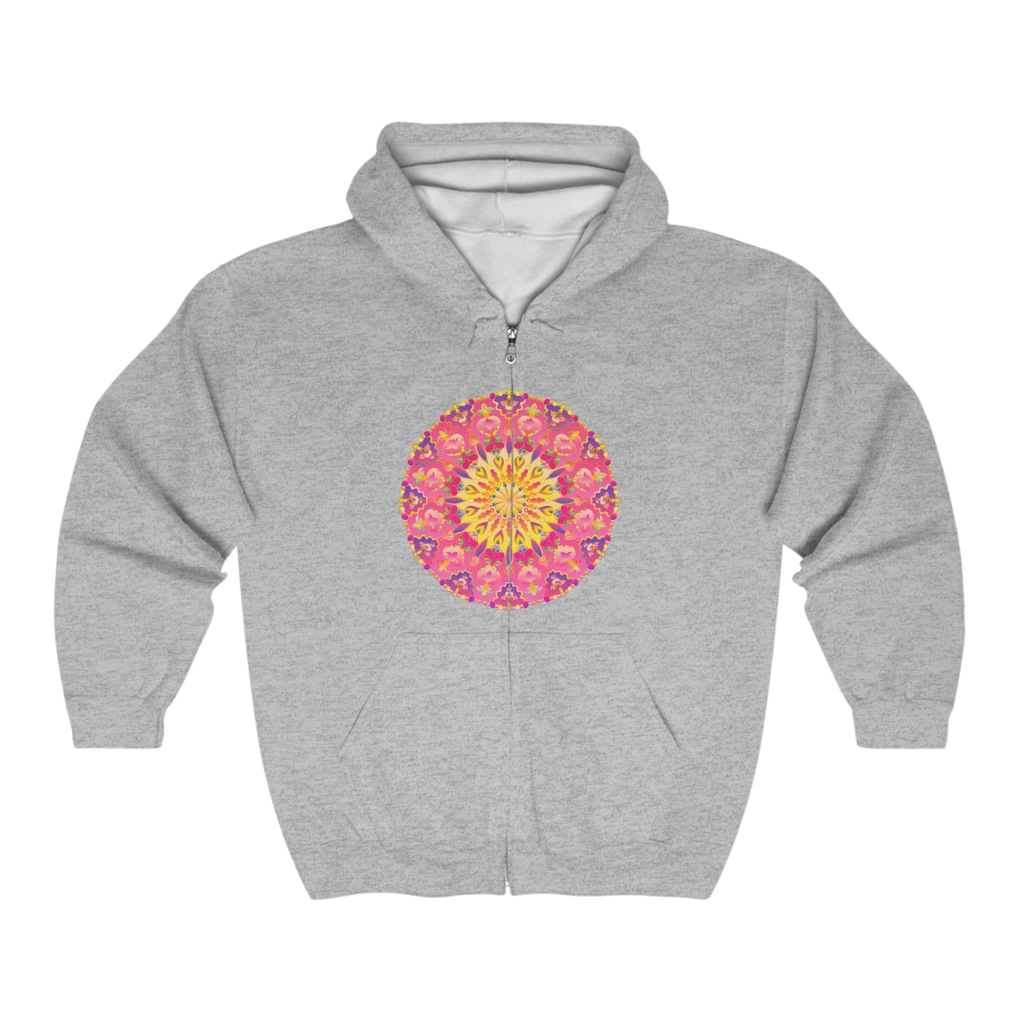 Vibrant Mandala Hoodie - Colorful & Symmetrical Hoodie - Blululi