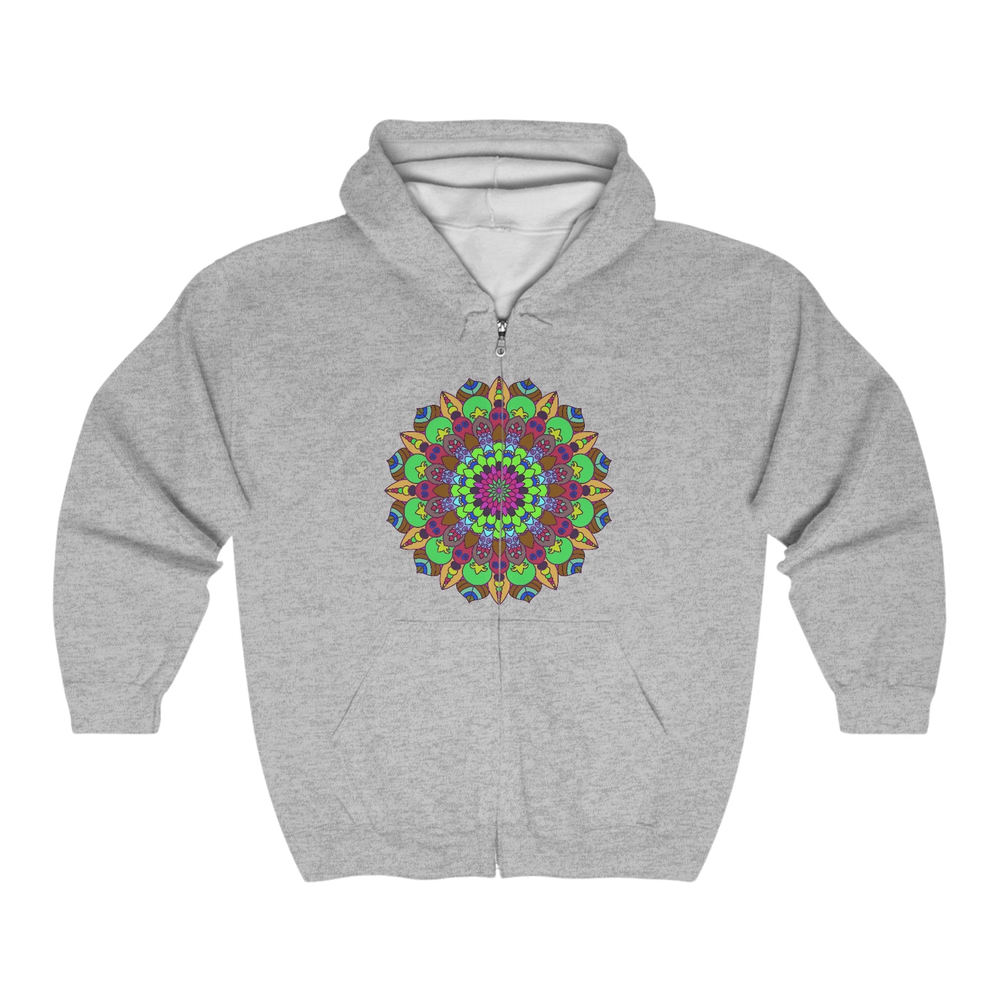 Vibrant Mandala Hoodie - Cosmic Art Hoodie - Blululi