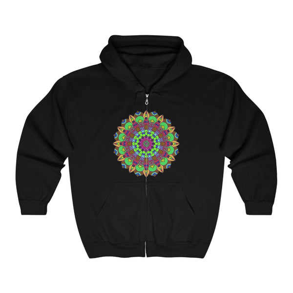 Vibrant Mandala Hoodie - Cosmic Art Hoodie - Blululi