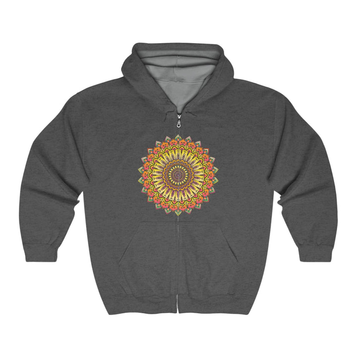 Vibrant Mandala Hoodie - Geometric Art Hoodie - Blululi