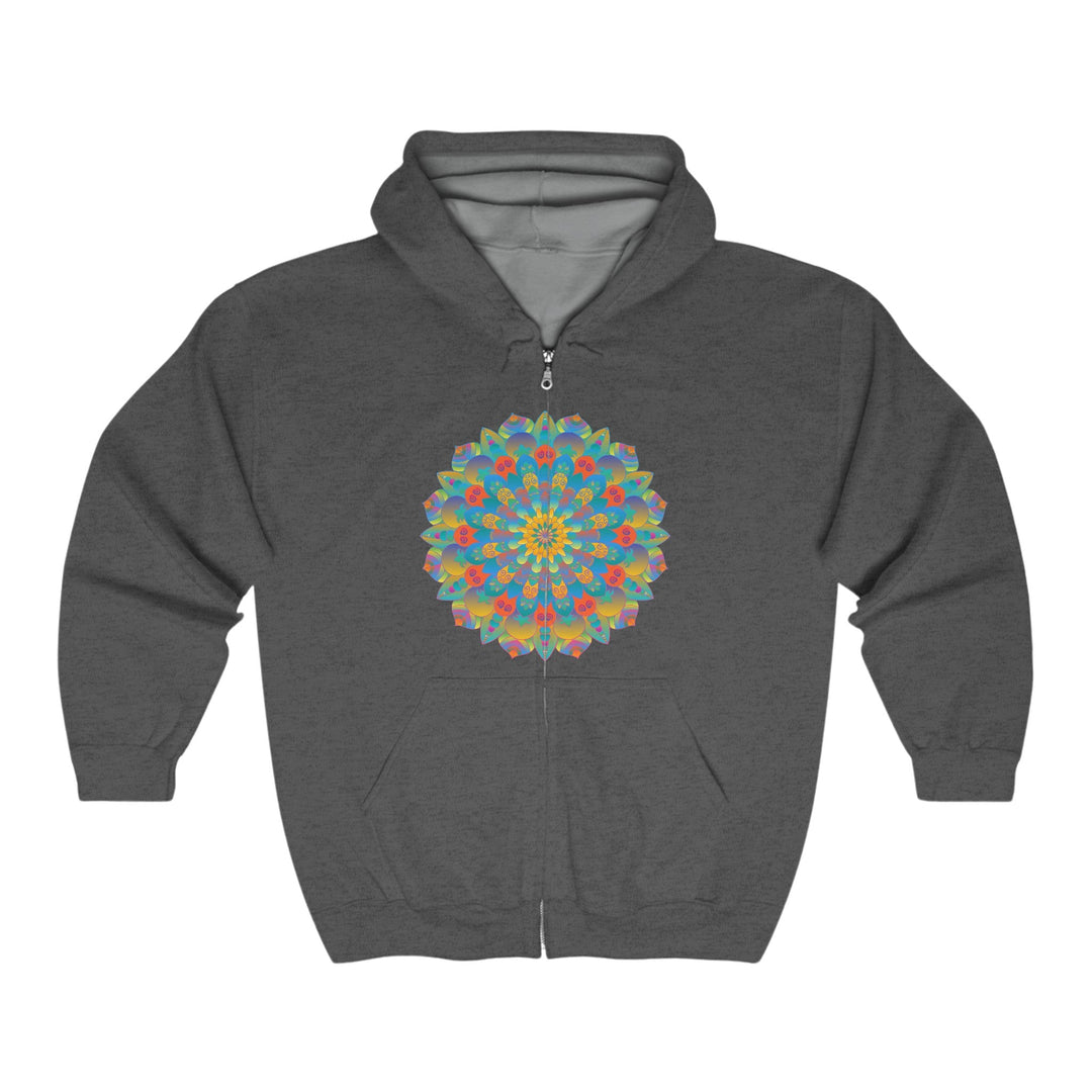 Vibrant Mandala Hoodie - Intricate Design Hoodie - Blululi