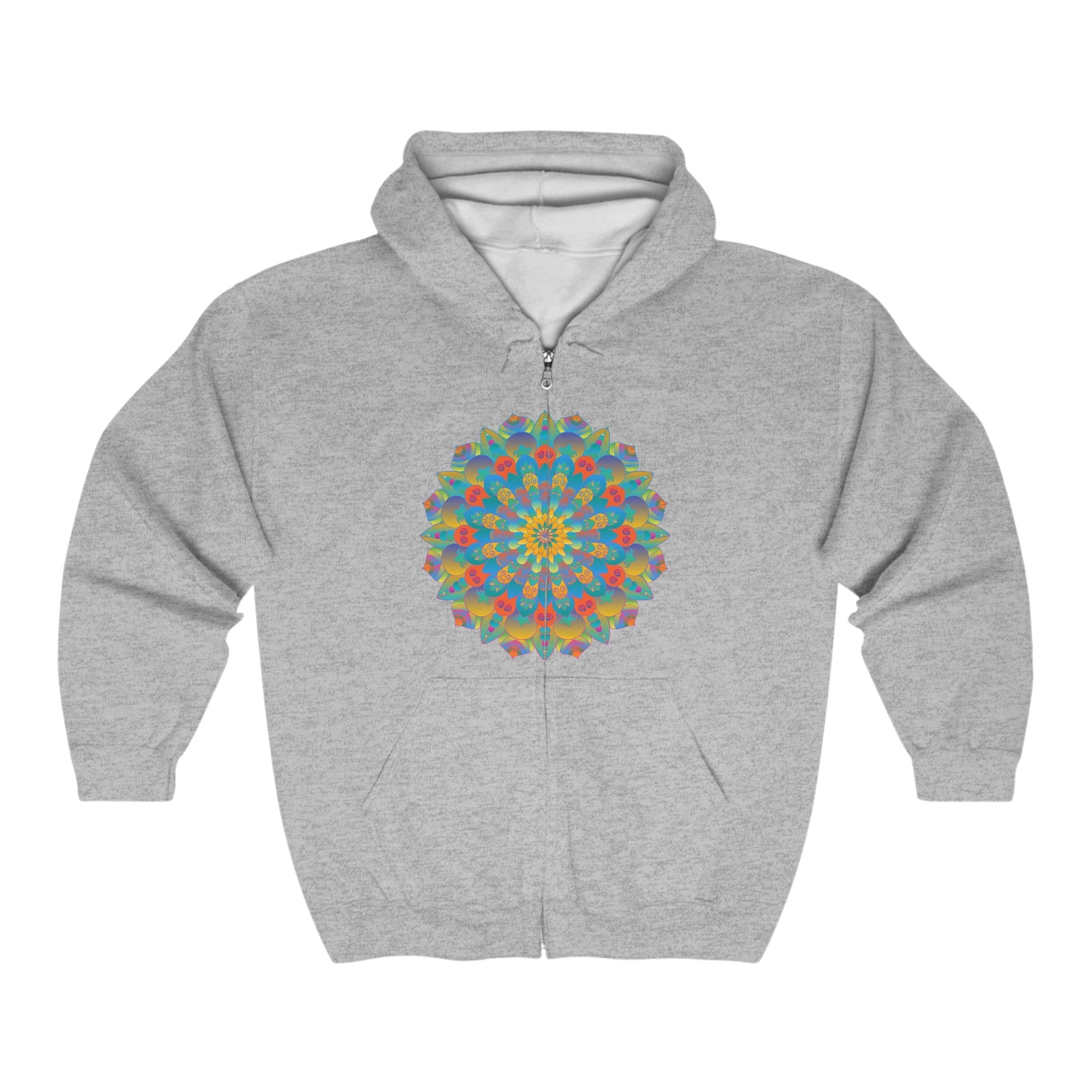 Vibrant Mandala Hoodie - Intricate Design Hoodie - Blululi