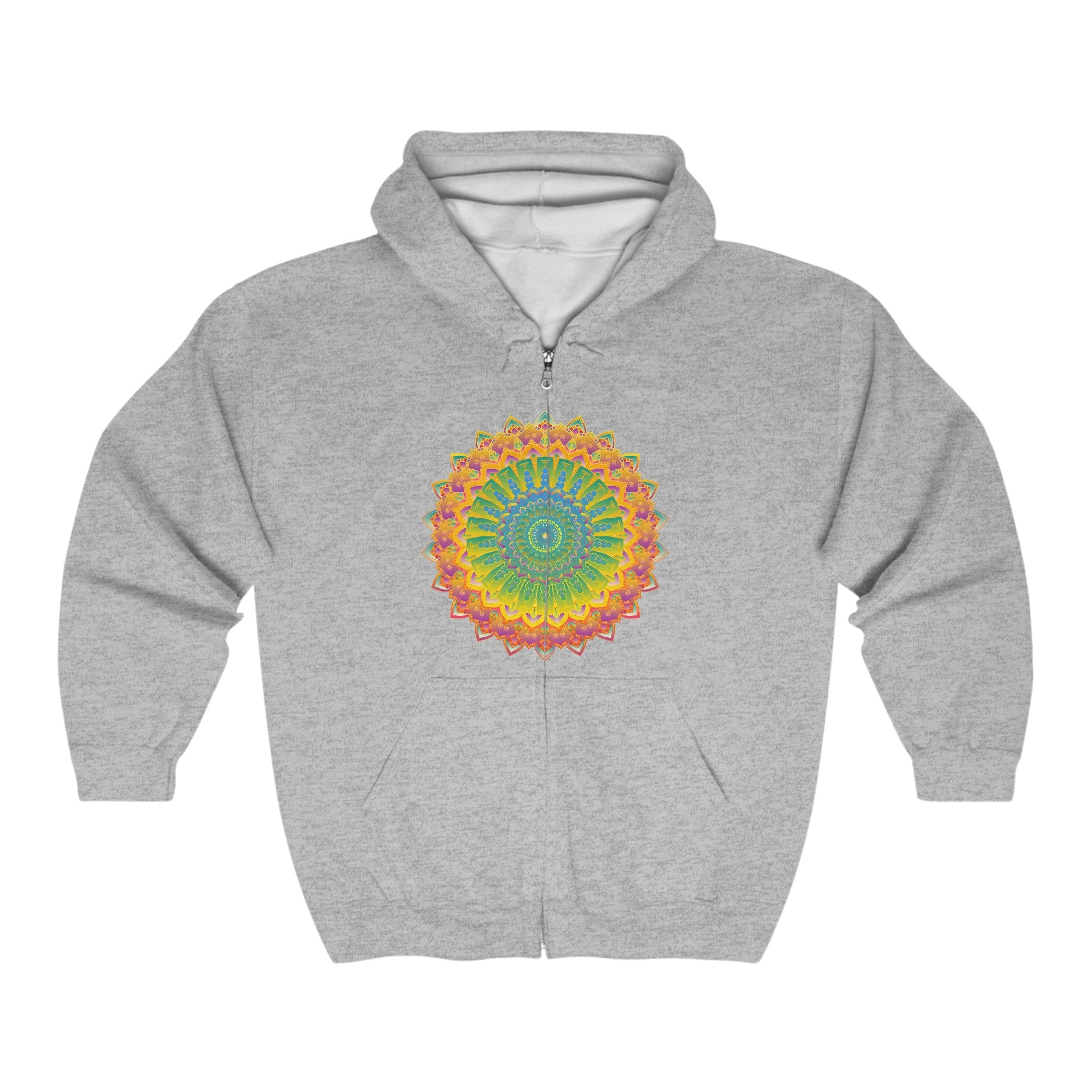 Vibrant Mandala Hoodie - Intricate Design Hoodie - Blululi