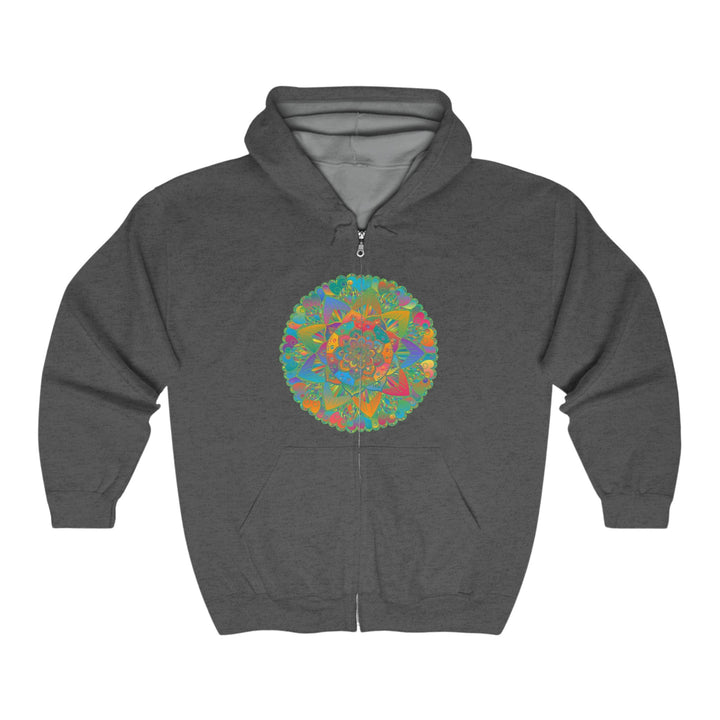 Vibrant Mandala Hoodie - Peace & Tranquility Hoodie - Blululi