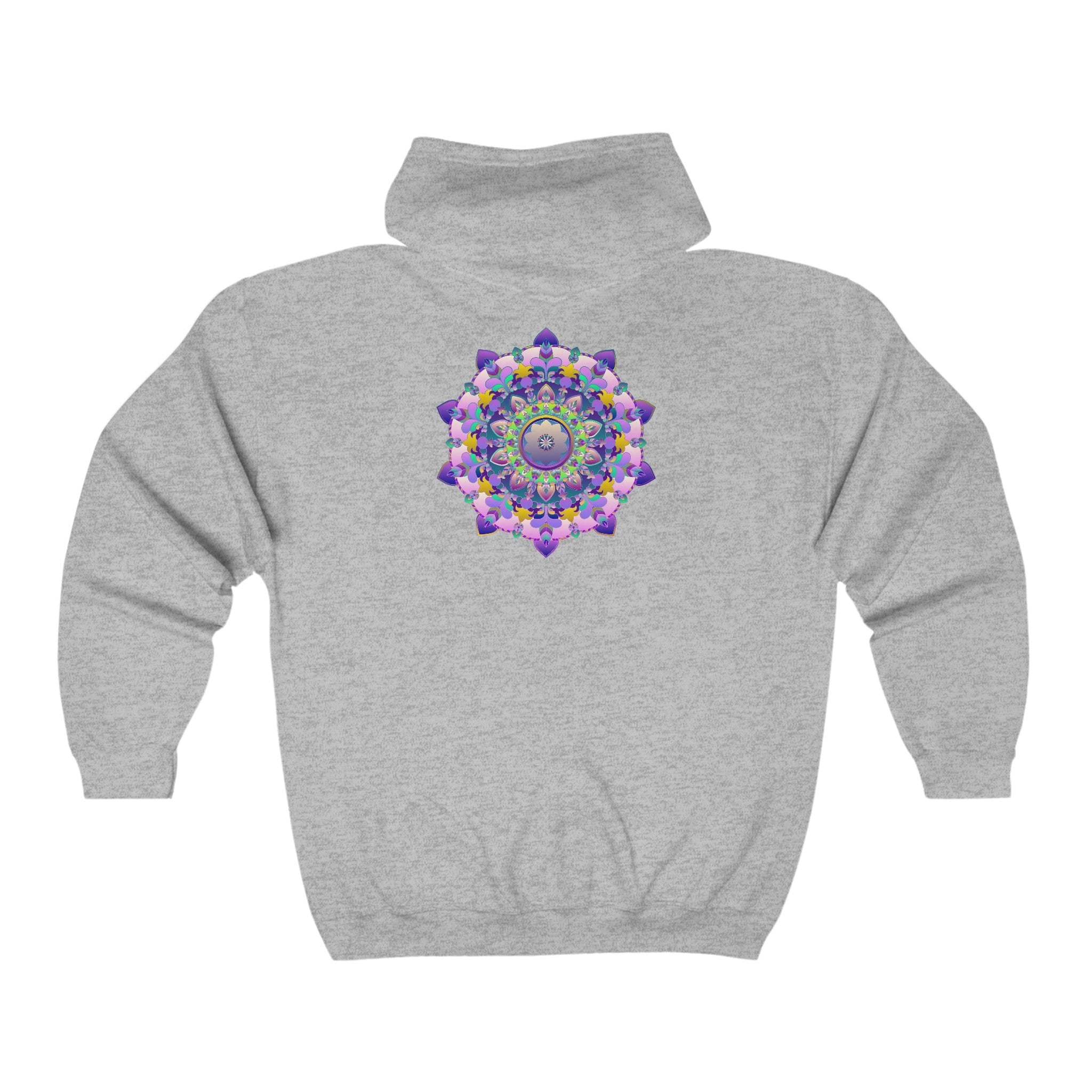 Vibrant Mandala Hoodie - Purple & Blue Hoodie - Blululi