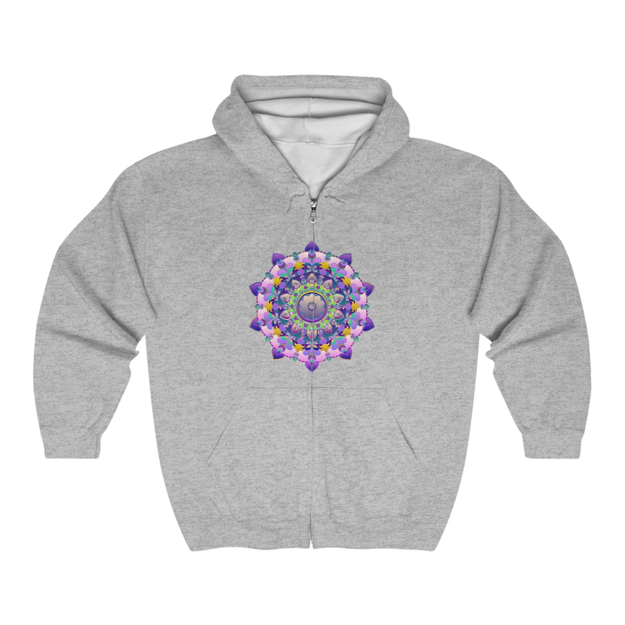 Vibrant Mandala Hoodie - Purple & Blue Hoodie - Blululi