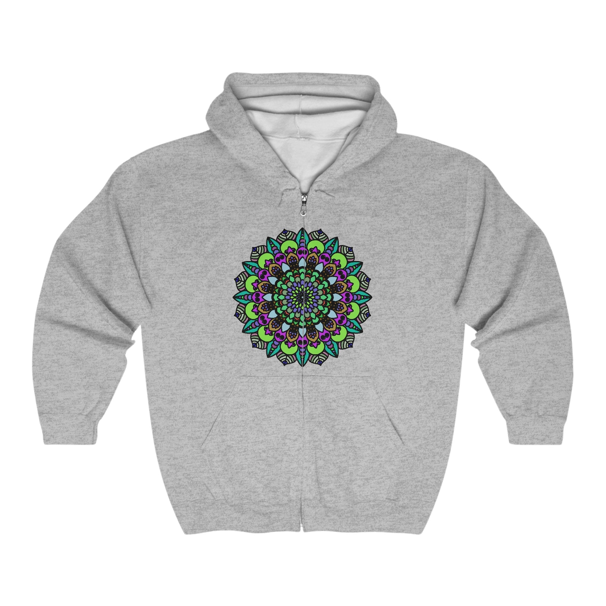 Vibrant Mandala Hoodie - Spiritual Art Hoodie - Blululi