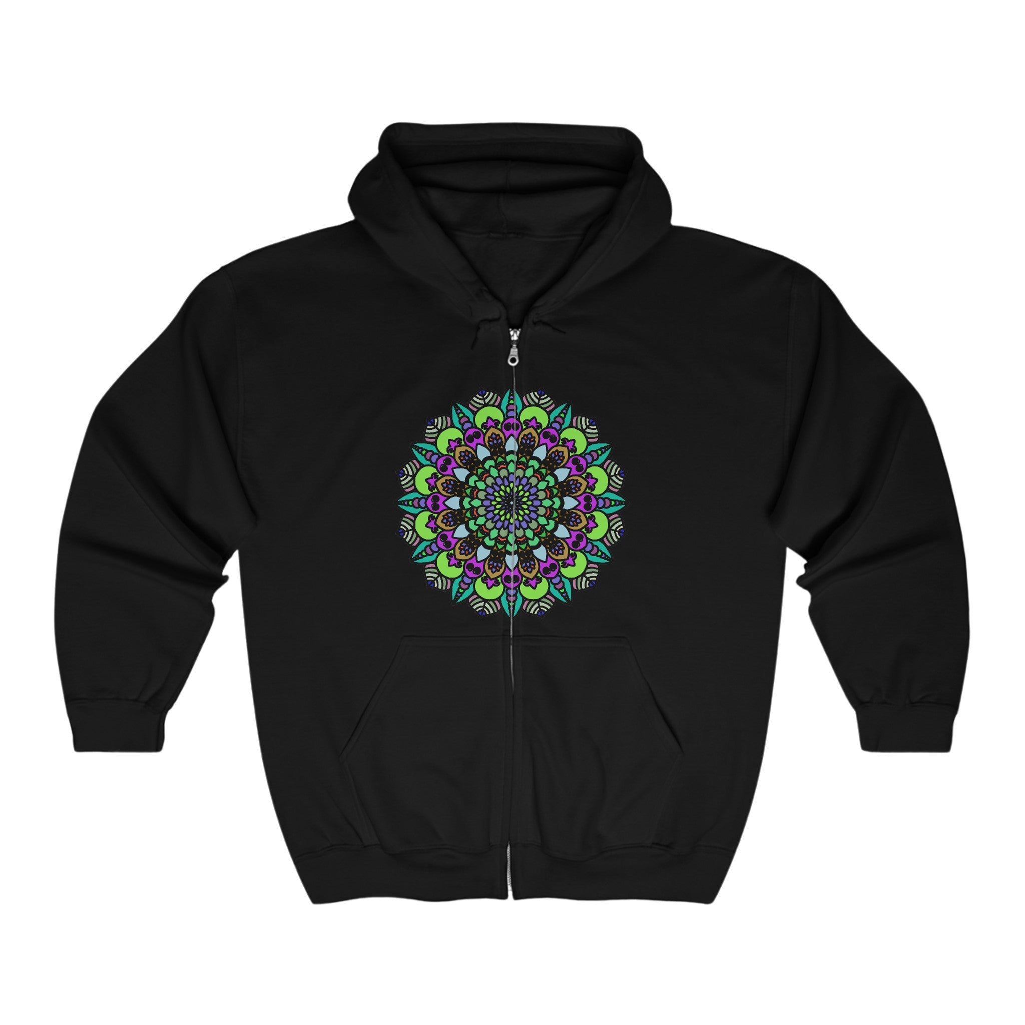 Vibrant Mandala Hoodie - Spiritual Art Hoodie - Blululi