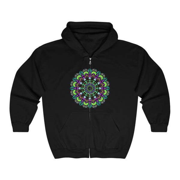 Vibrant Mandala Hoodie - Spiritual Art Hoodie - Blululi