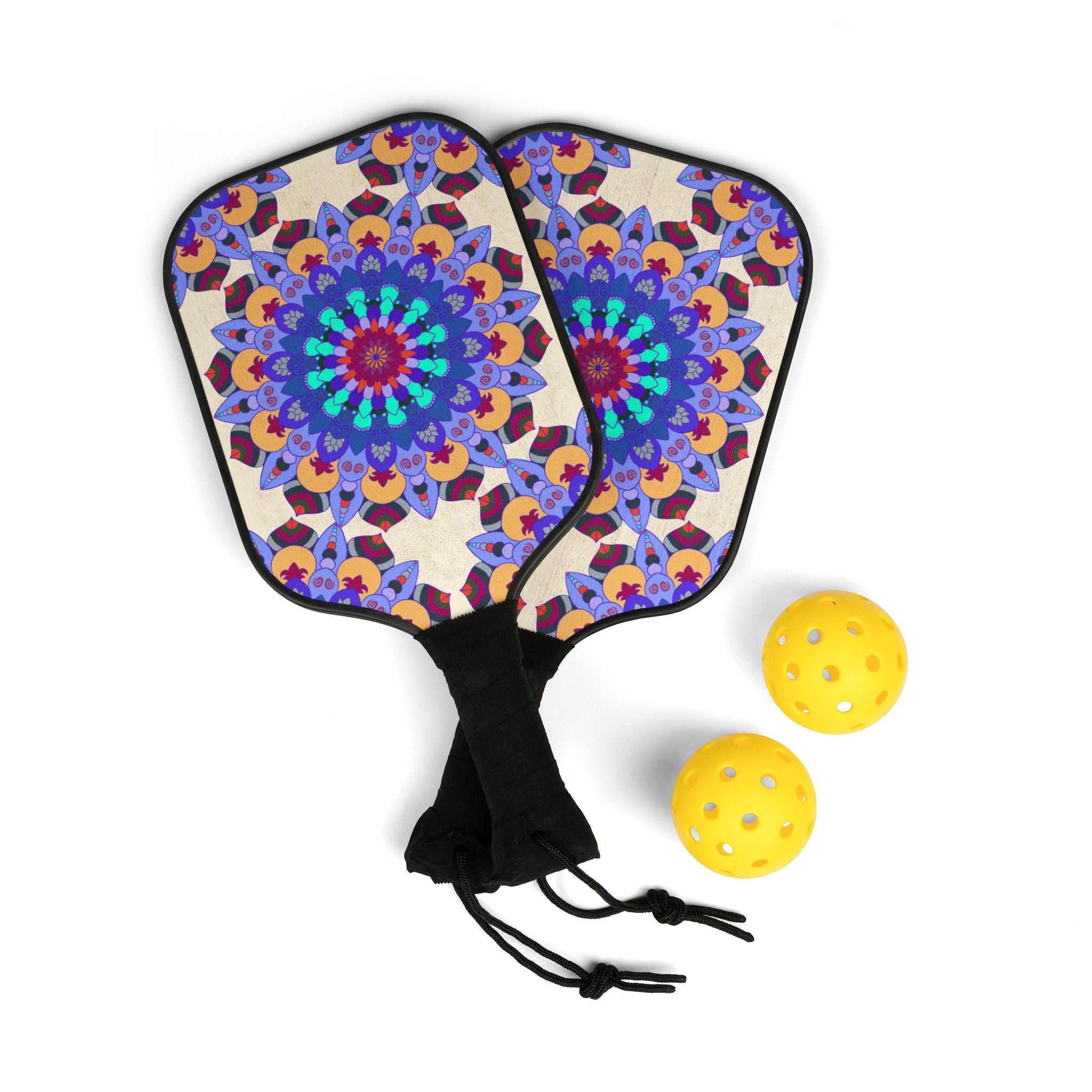 Vibrant Mandala Pickleball Kit Accessories - Blululi