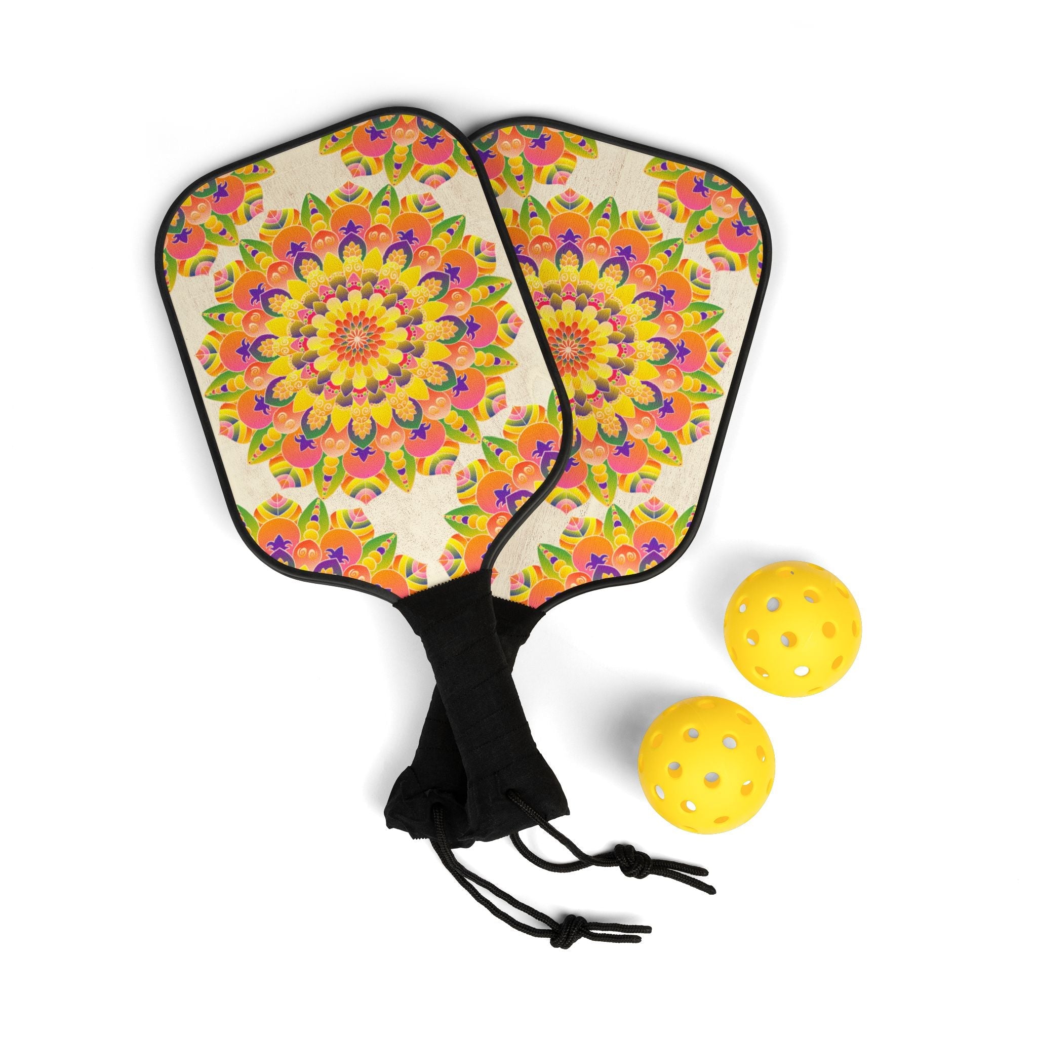 Vibrant Mandala Pickleball Kit Accessories - Blululi