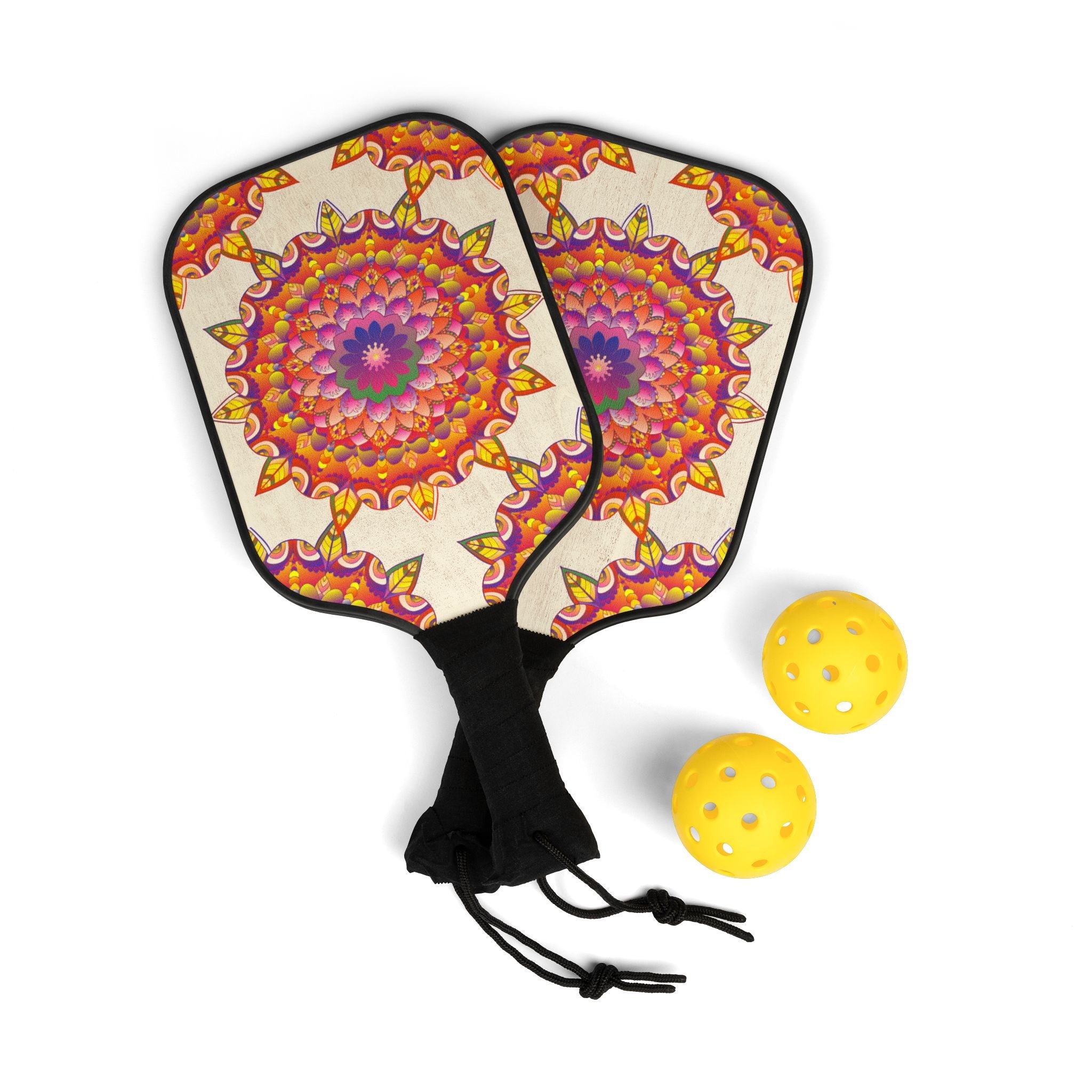 Vibrant Mandala Pickleball Kit Accessories - Blululi