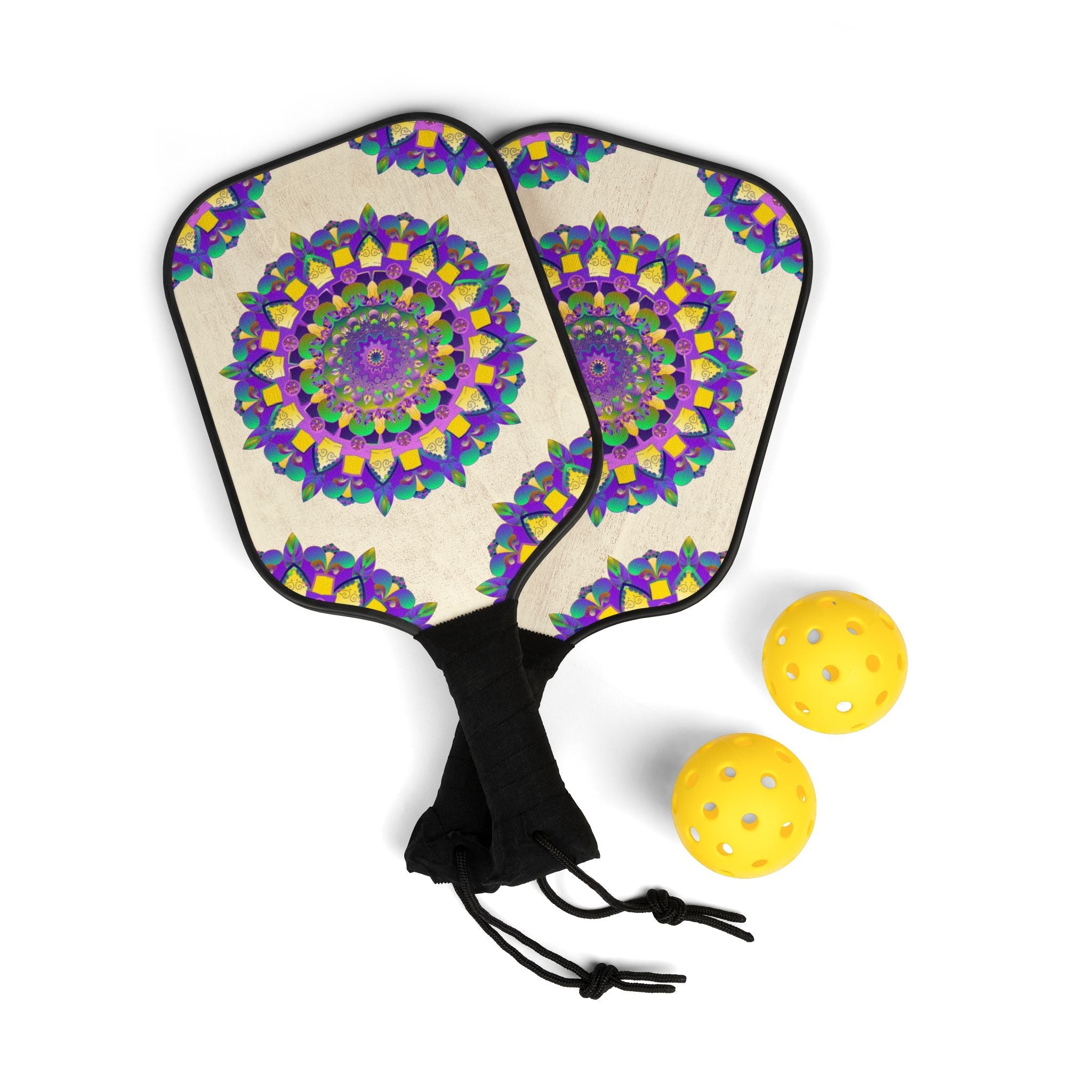 Vibrant Mandala Pickleball Kit Accessories - Blululi