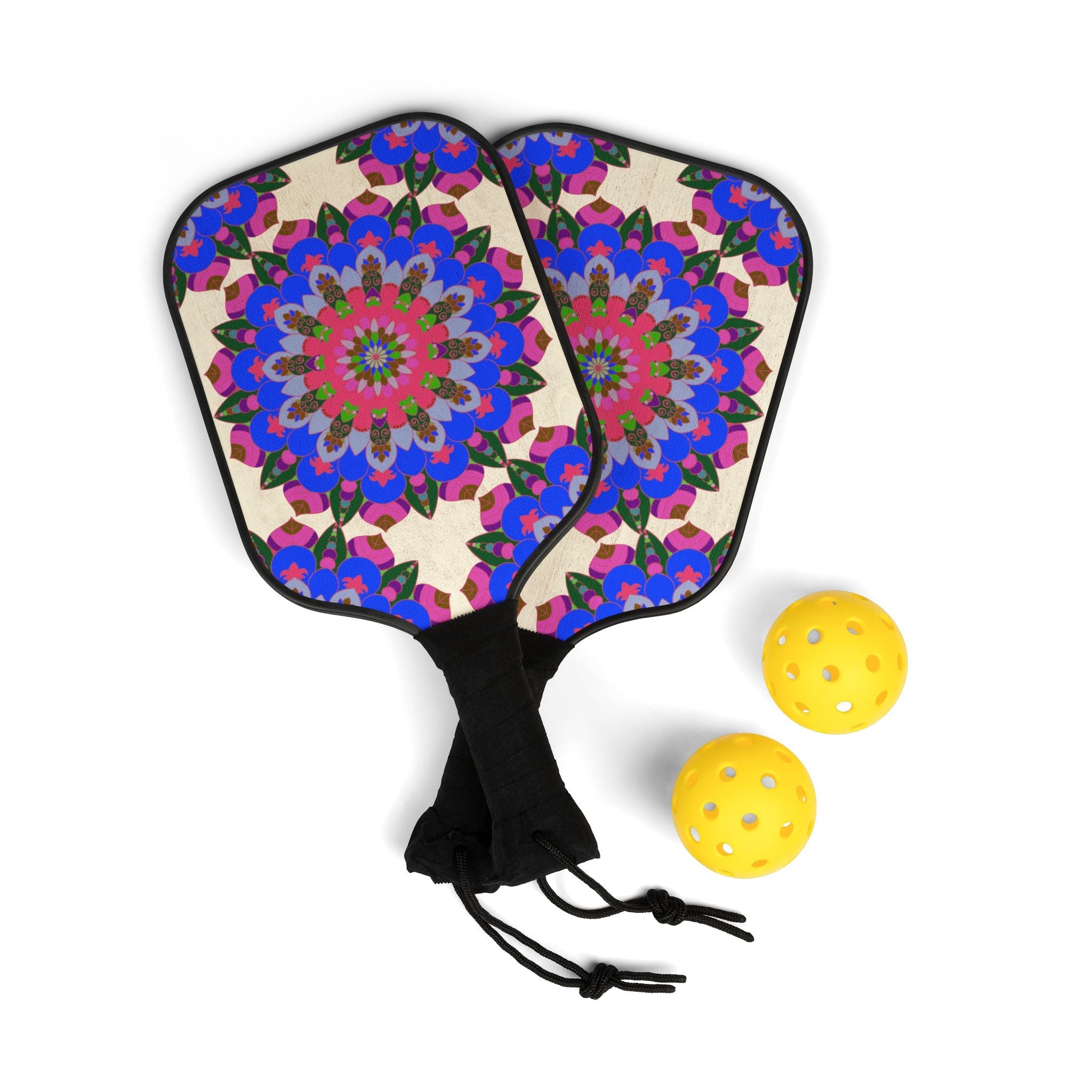 Vibrant Mandala Pickleball Kit Accessories - Blululi