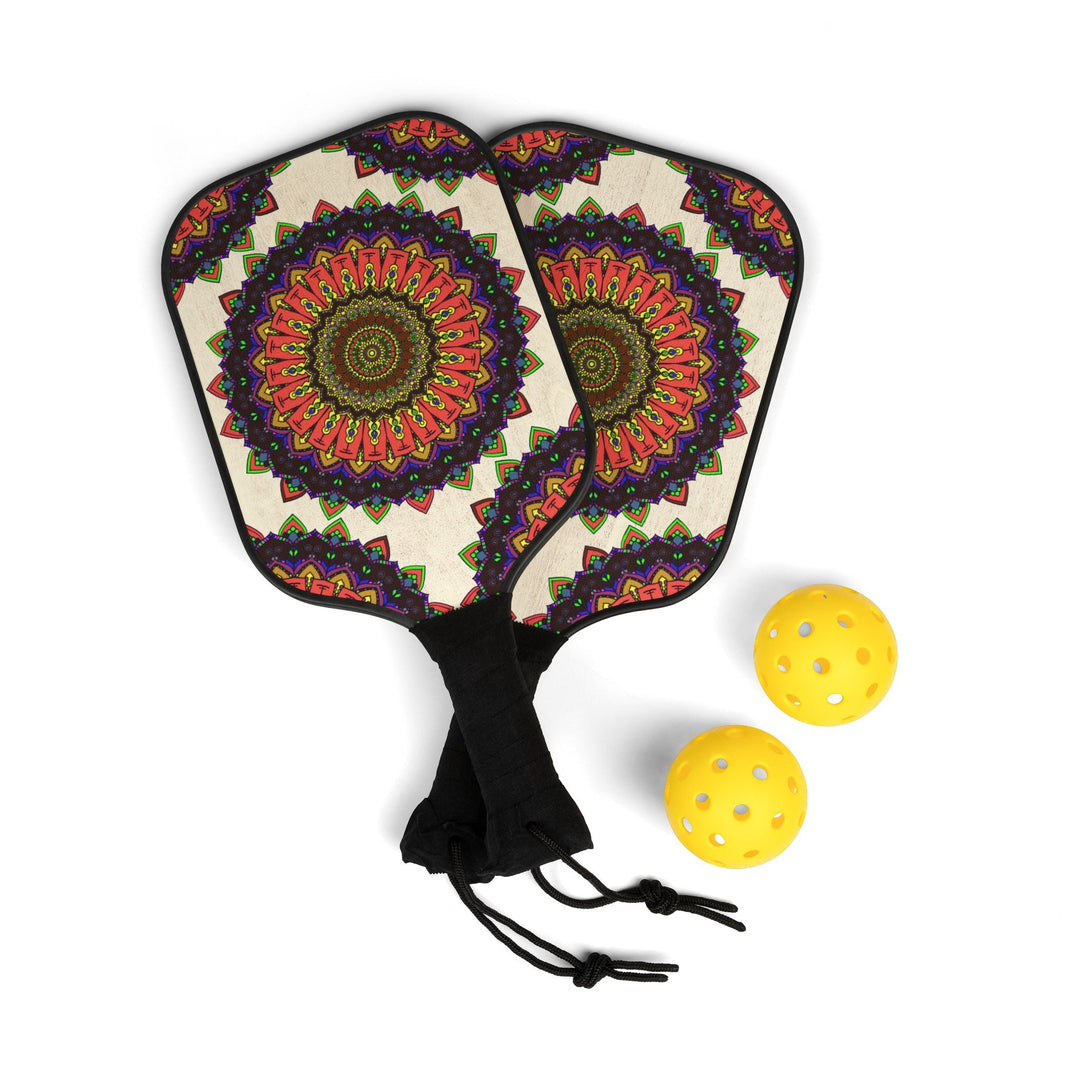 Vibrant Mandala Pickleball Kit Accessories - Blululi