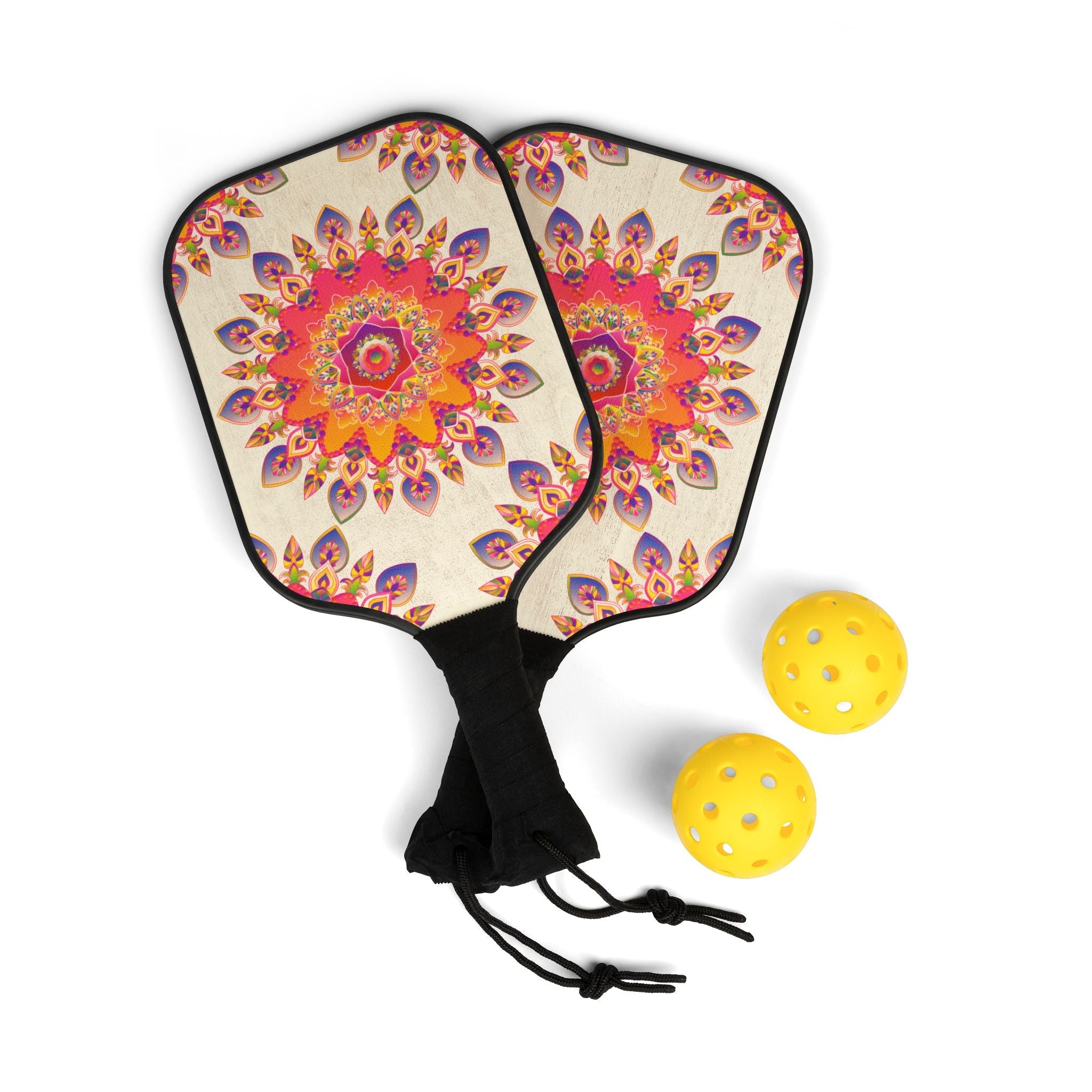 Vibrant Mandala Pickleball Kit Accessories - Blululi