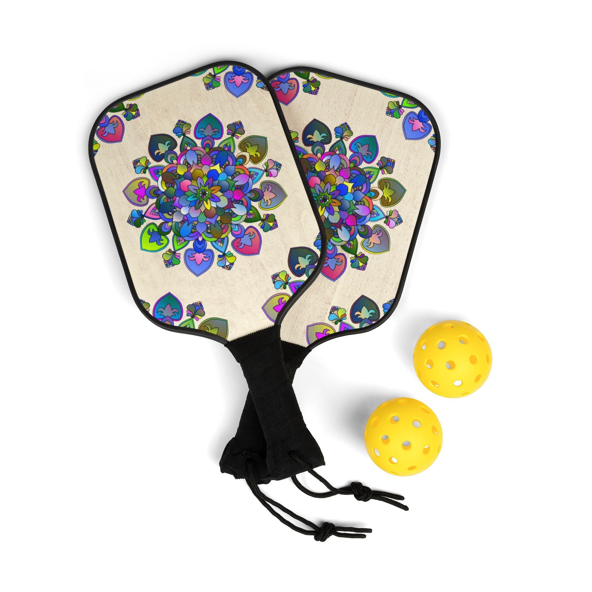 Vibrant Mandala Pickleball Kit Accessories - Blululi